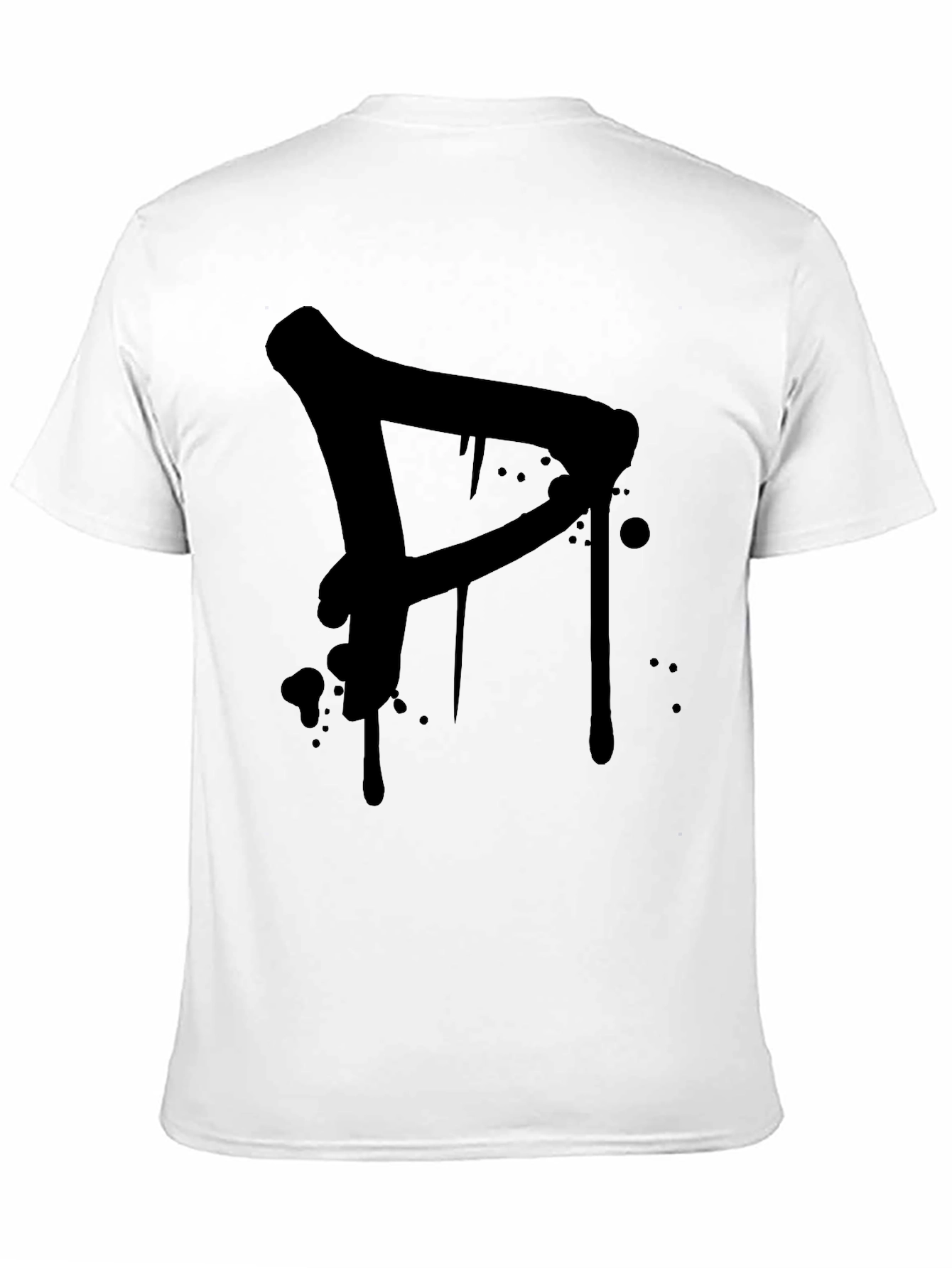 Mens Black T-Shirt with Graffiti Style Letter