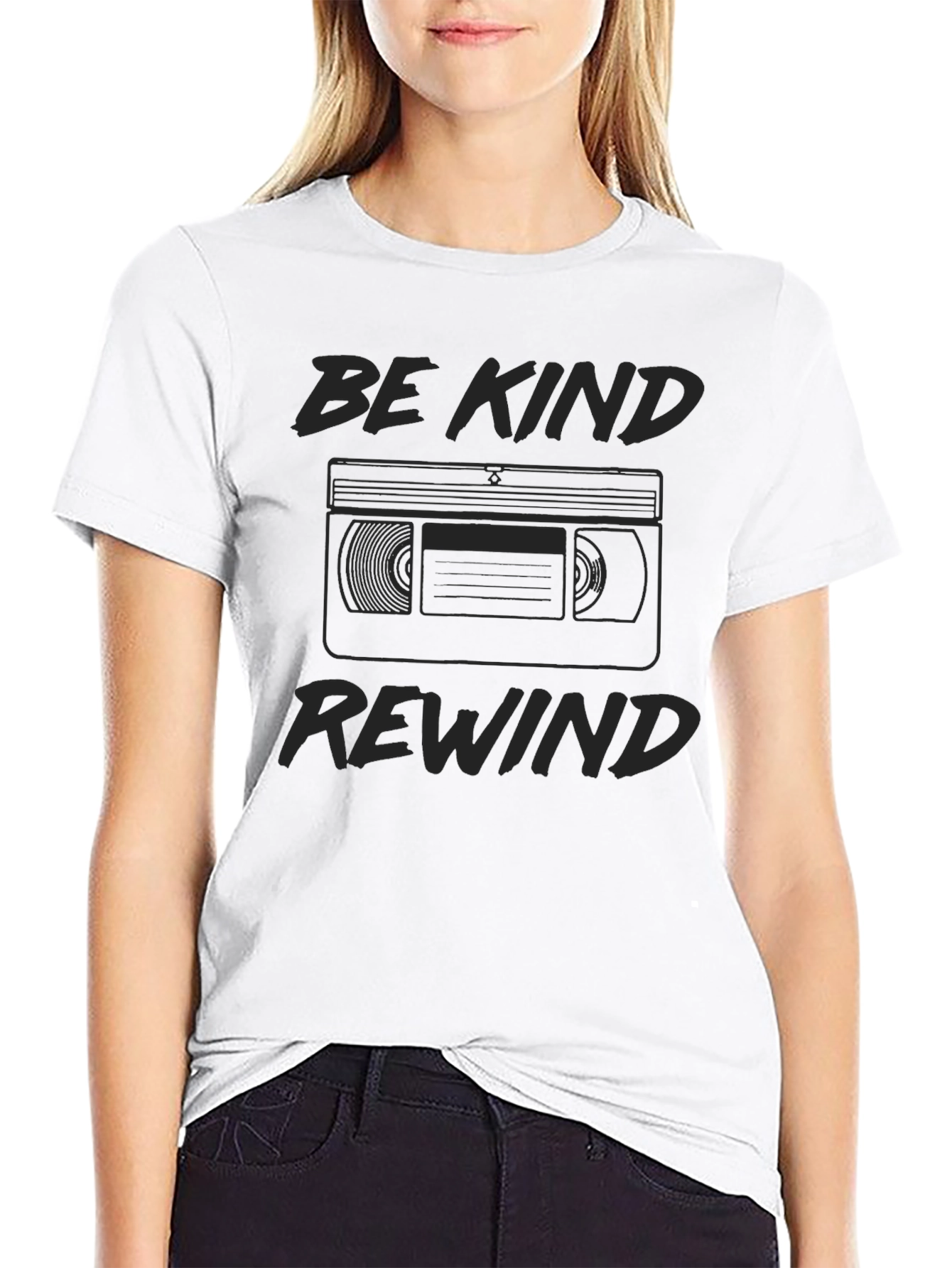 Be Kind Rewind Black T-Shirt - Retro Style