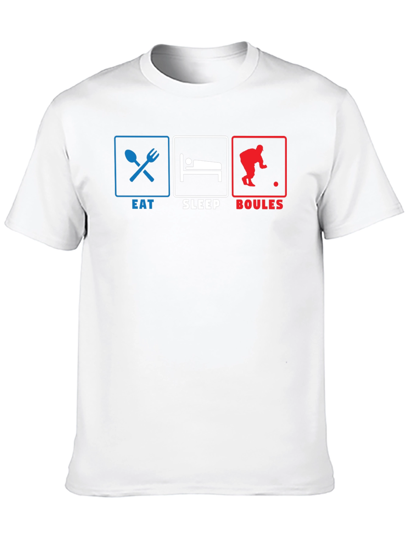 Eat Sleep Boules T-Shirt - Funny French Petanque Design