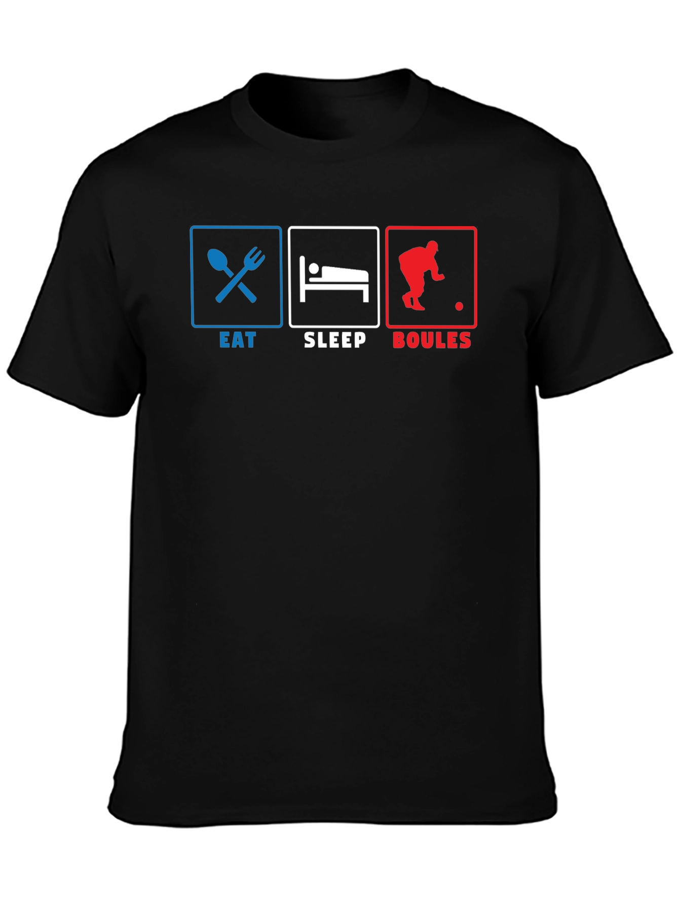 Eat Sleep Boules T-Shirt - Funny French Petanque Design