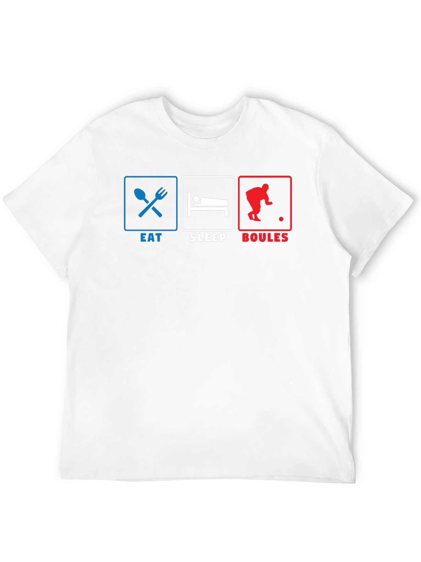 Eat Sleep Boules T-Shirt - Funny French Petanque Design