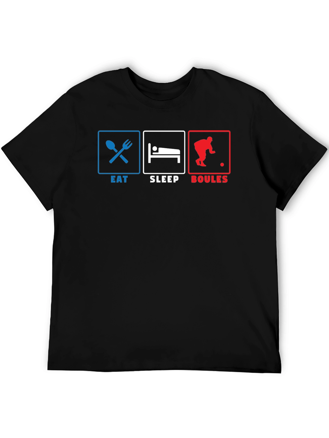 Eat Sleep Boules T-Shirt - Funny French Petanque Design