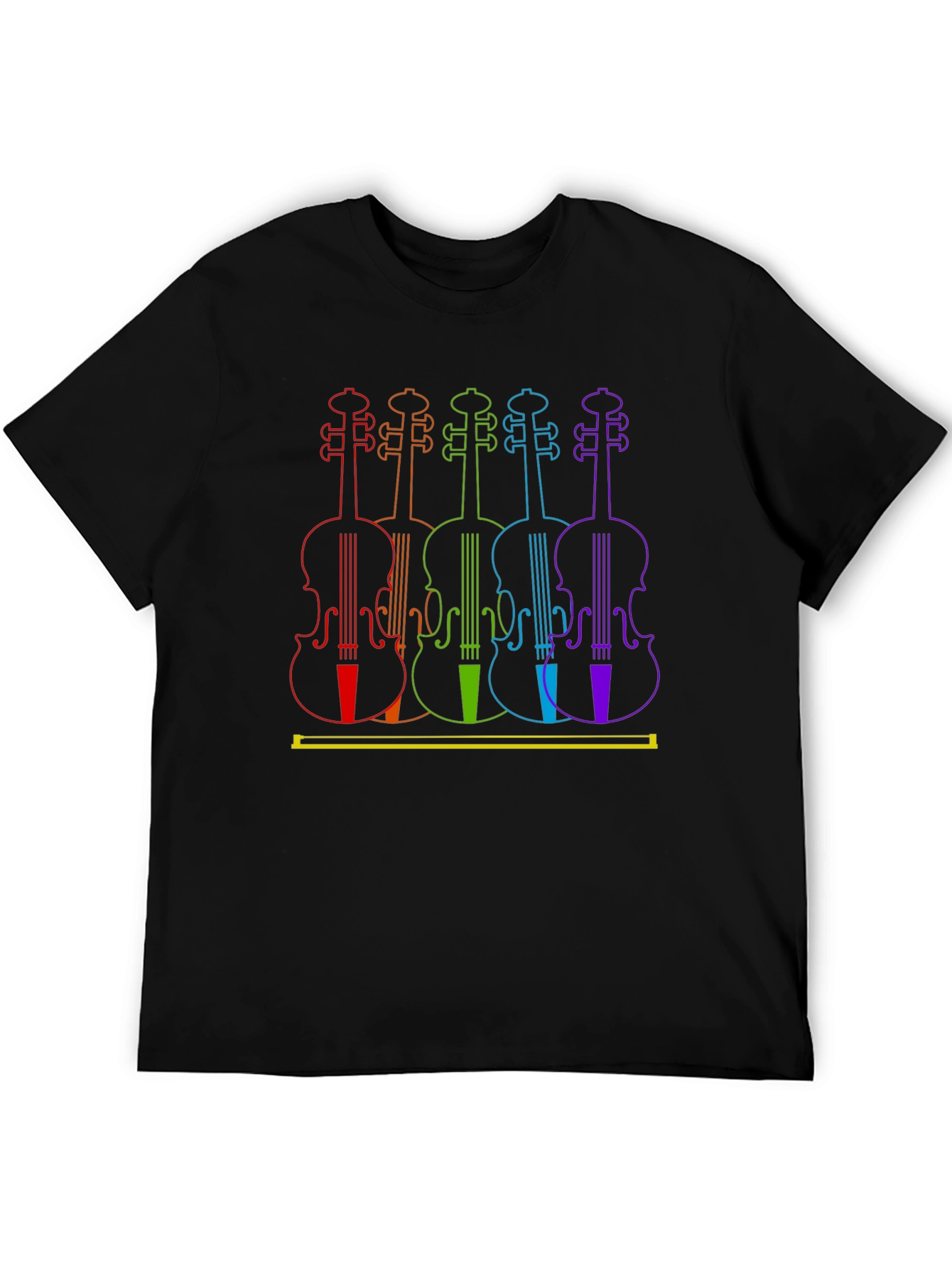 Rainbow Violin T-Shirt - Musical Art Tee