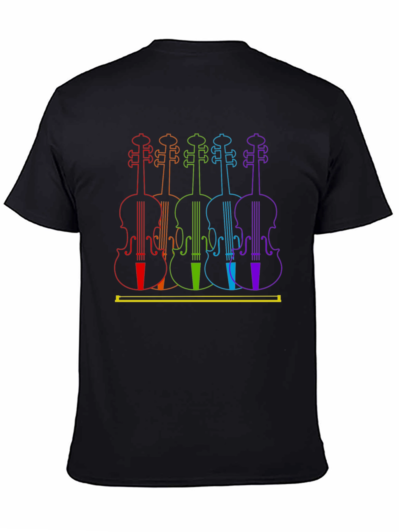 Rainbow Violin T-Shirt - Musical Art Tee