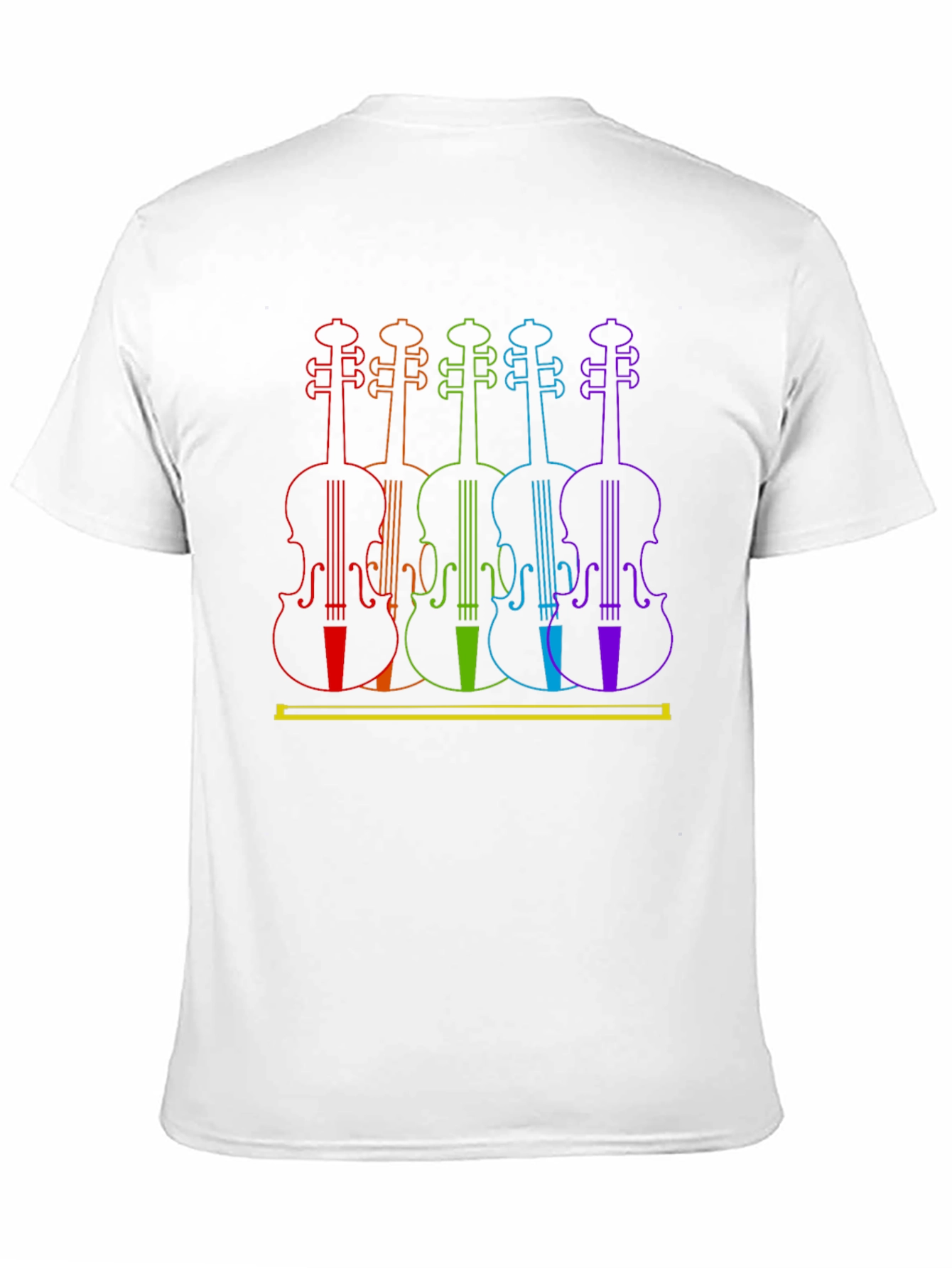 Rainbow Violin T-Shirt - Musical Art Tee