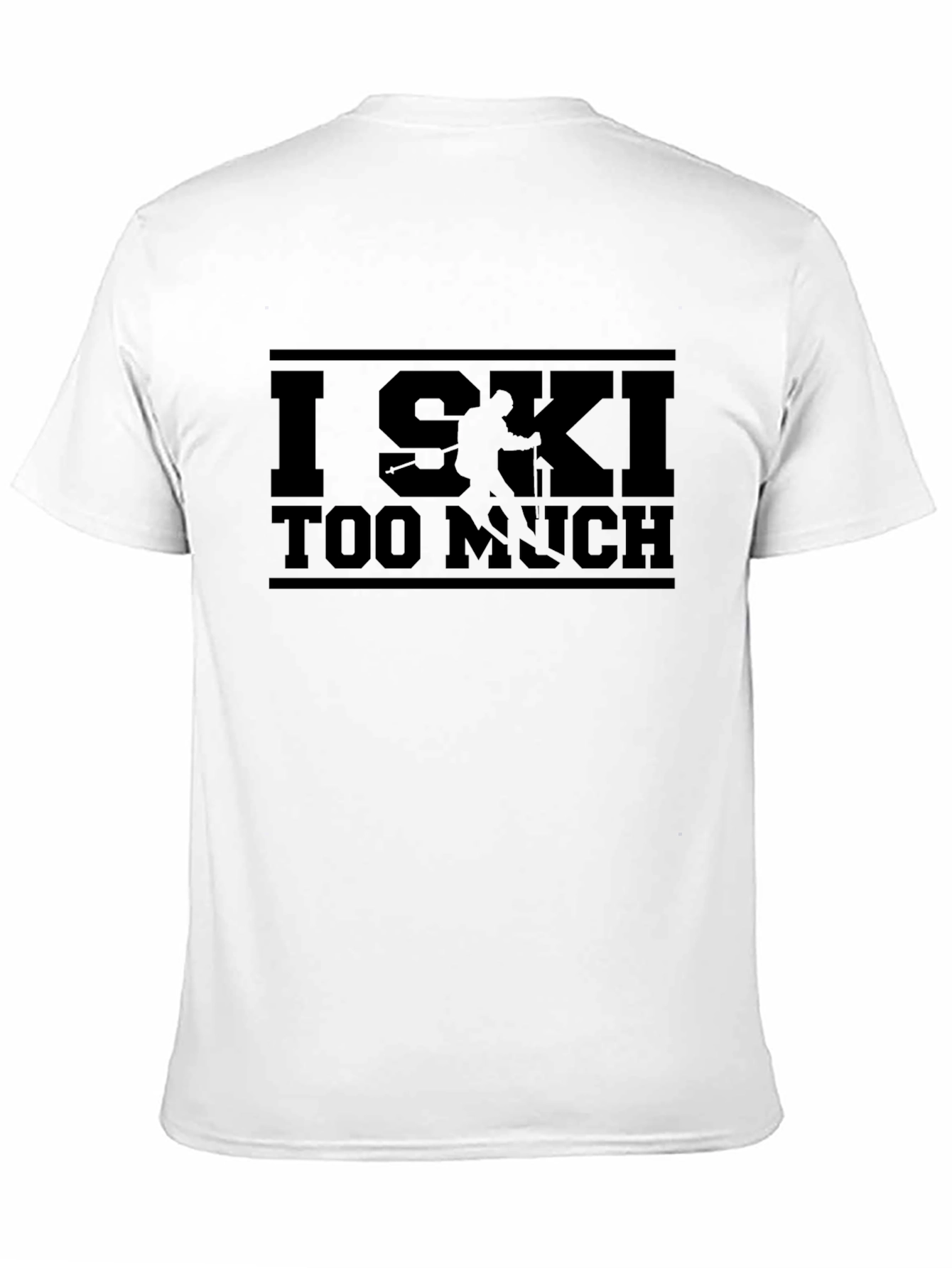 I Ski Too Much Graphic Tee - Black