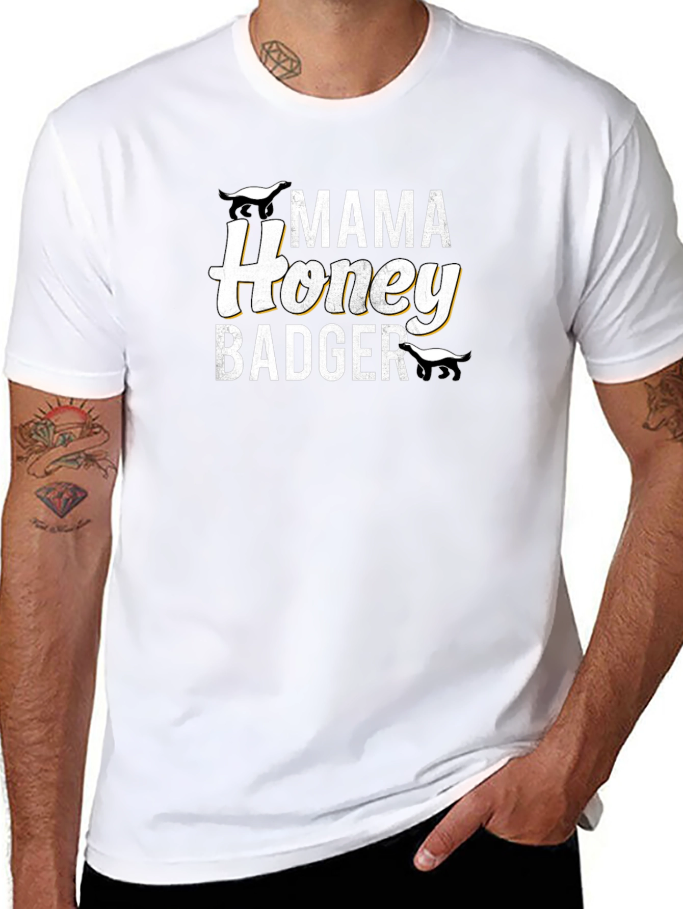 Mama Honey Badger T-Shirt - Black