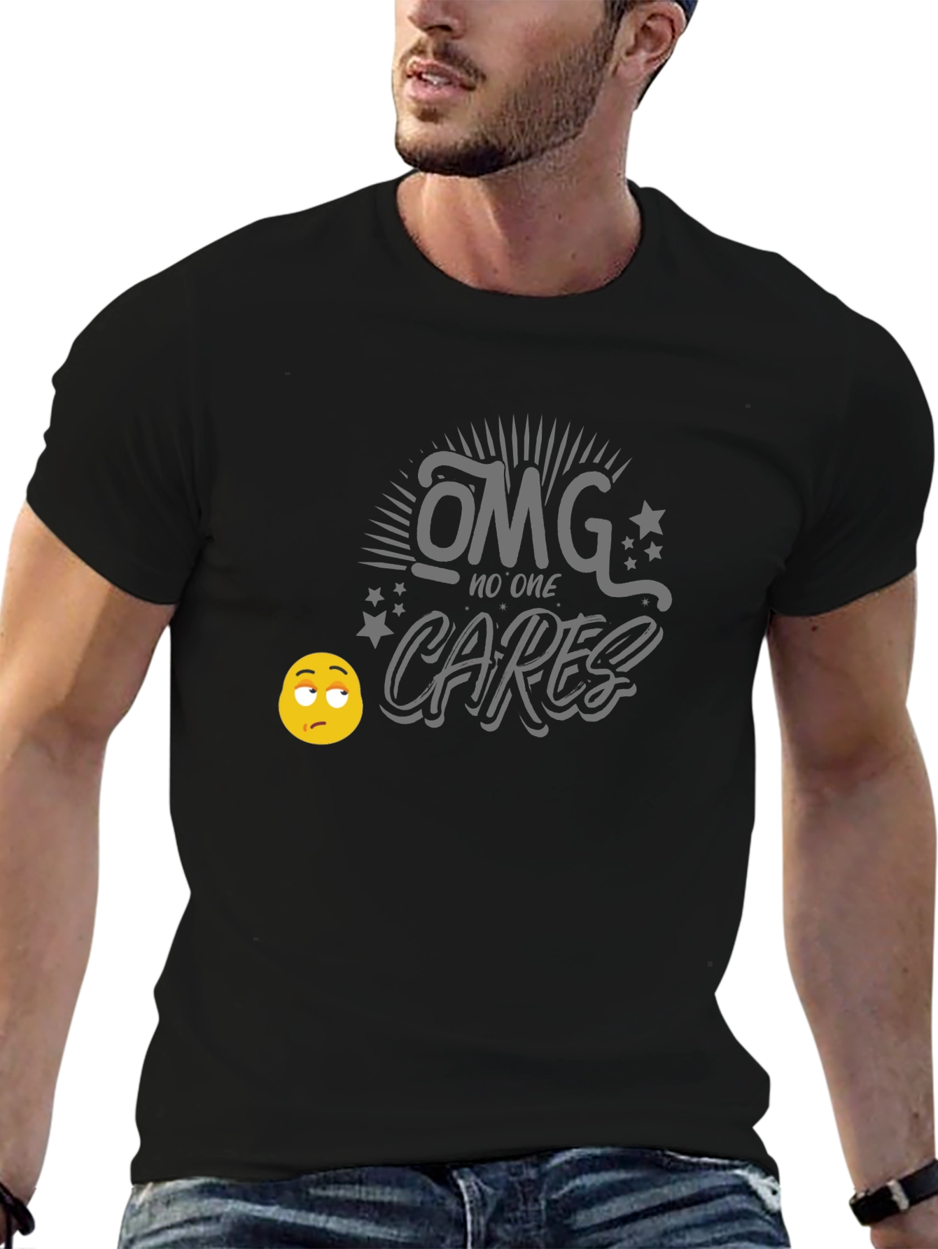 OMG No One Cares Graphic T-Shirt