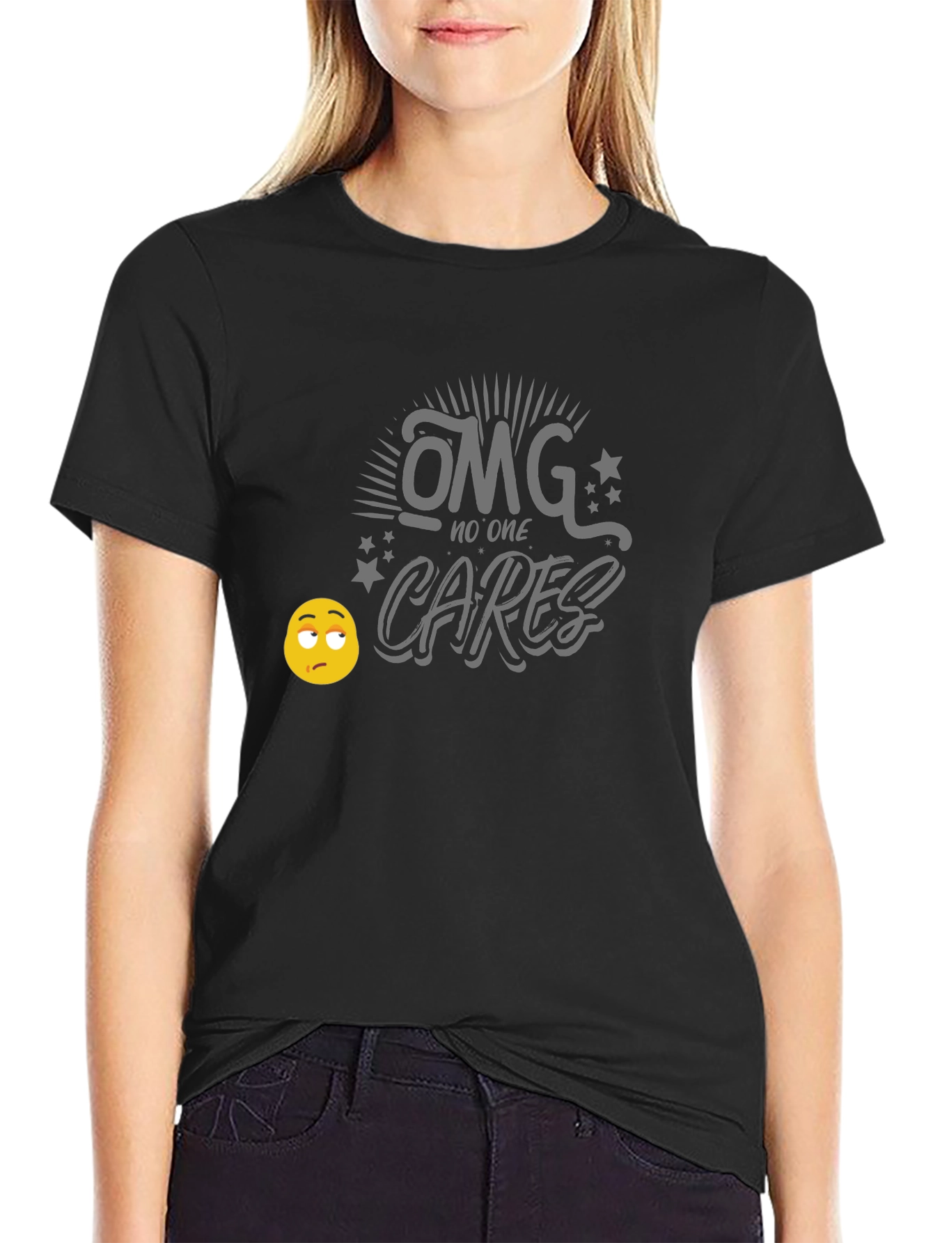 OMG No One Cares Graphic T-Shirt