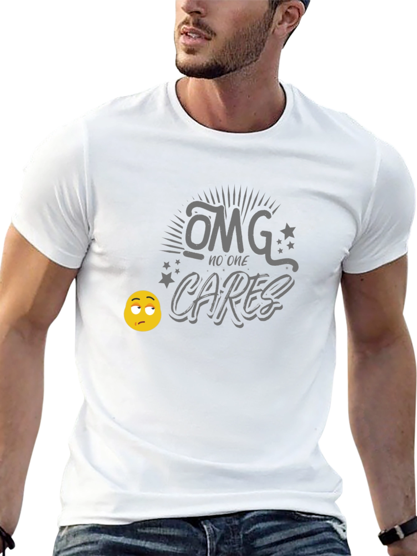 OMG No One Cares Graphic T-Shirt