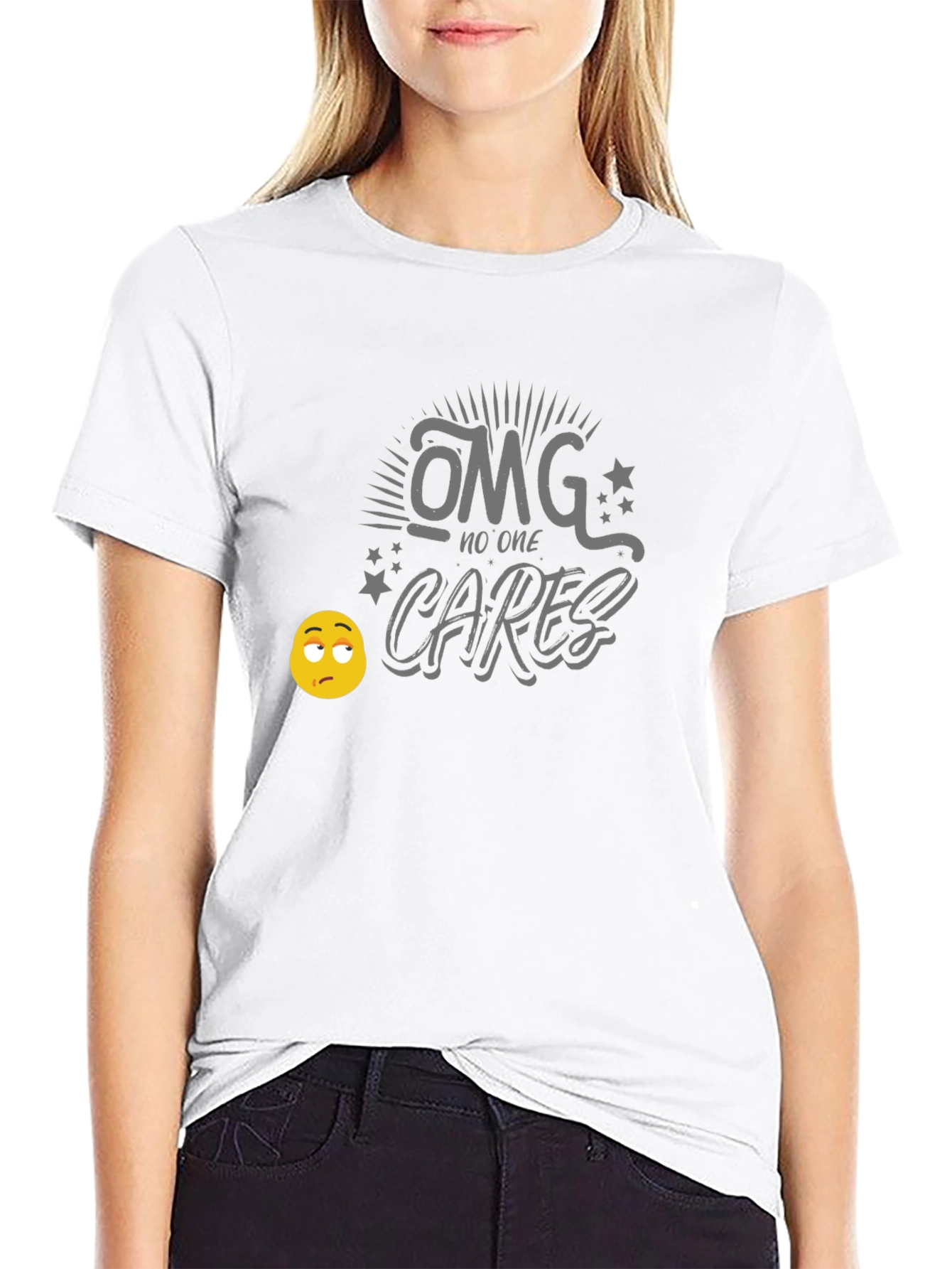 OMG No One Cares Graphic T-Shirt