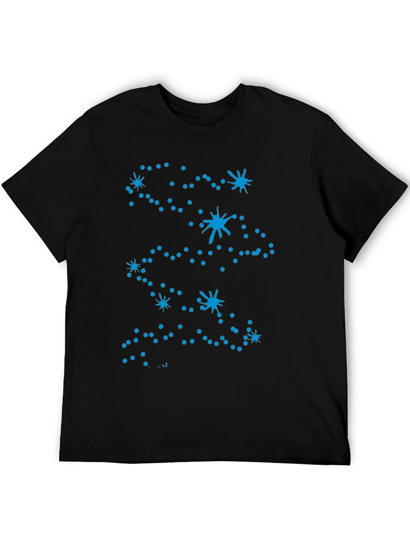 Celestial Constellation Print Black Tee