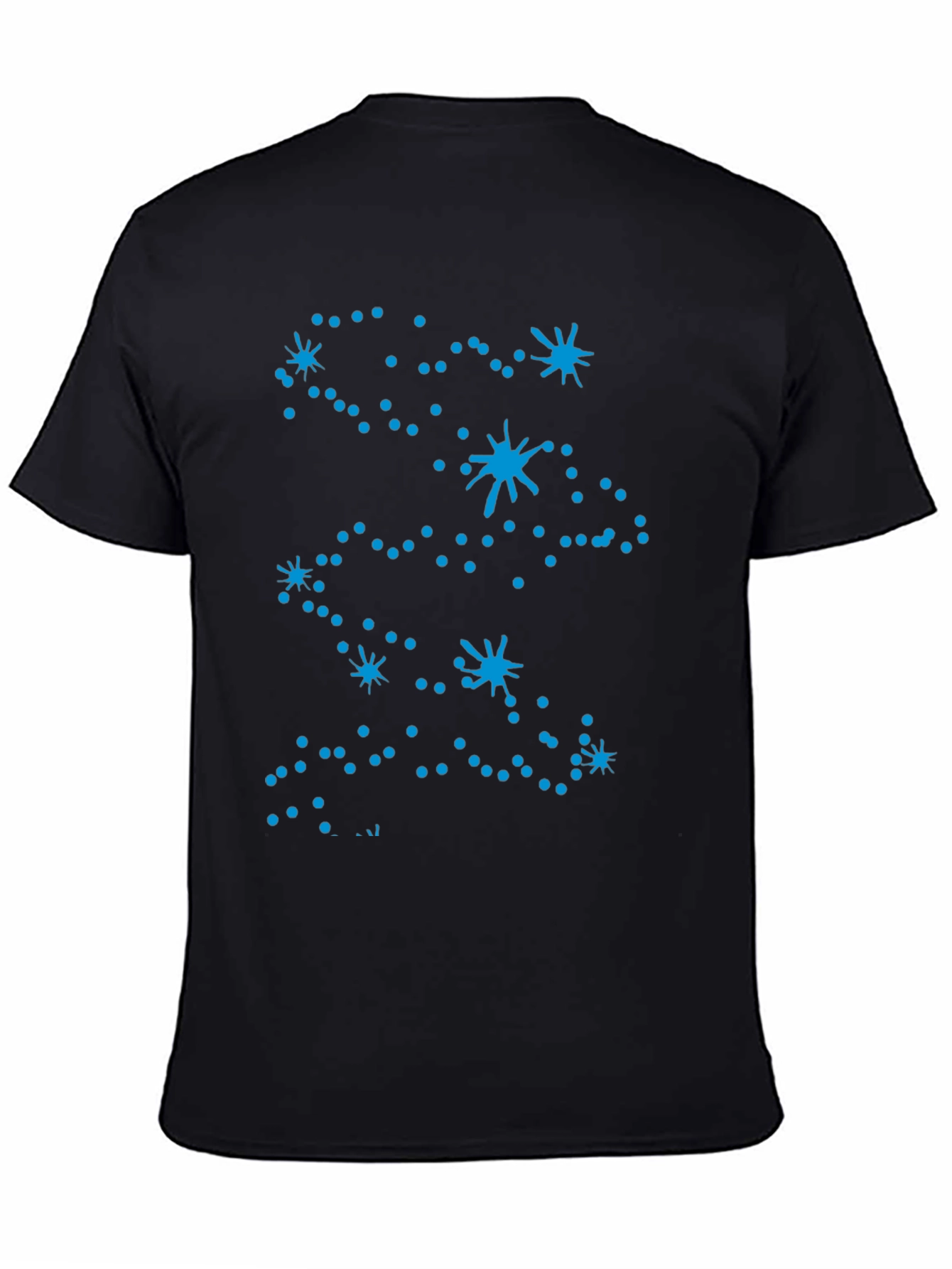 Celestial Constellation Print Black Tee