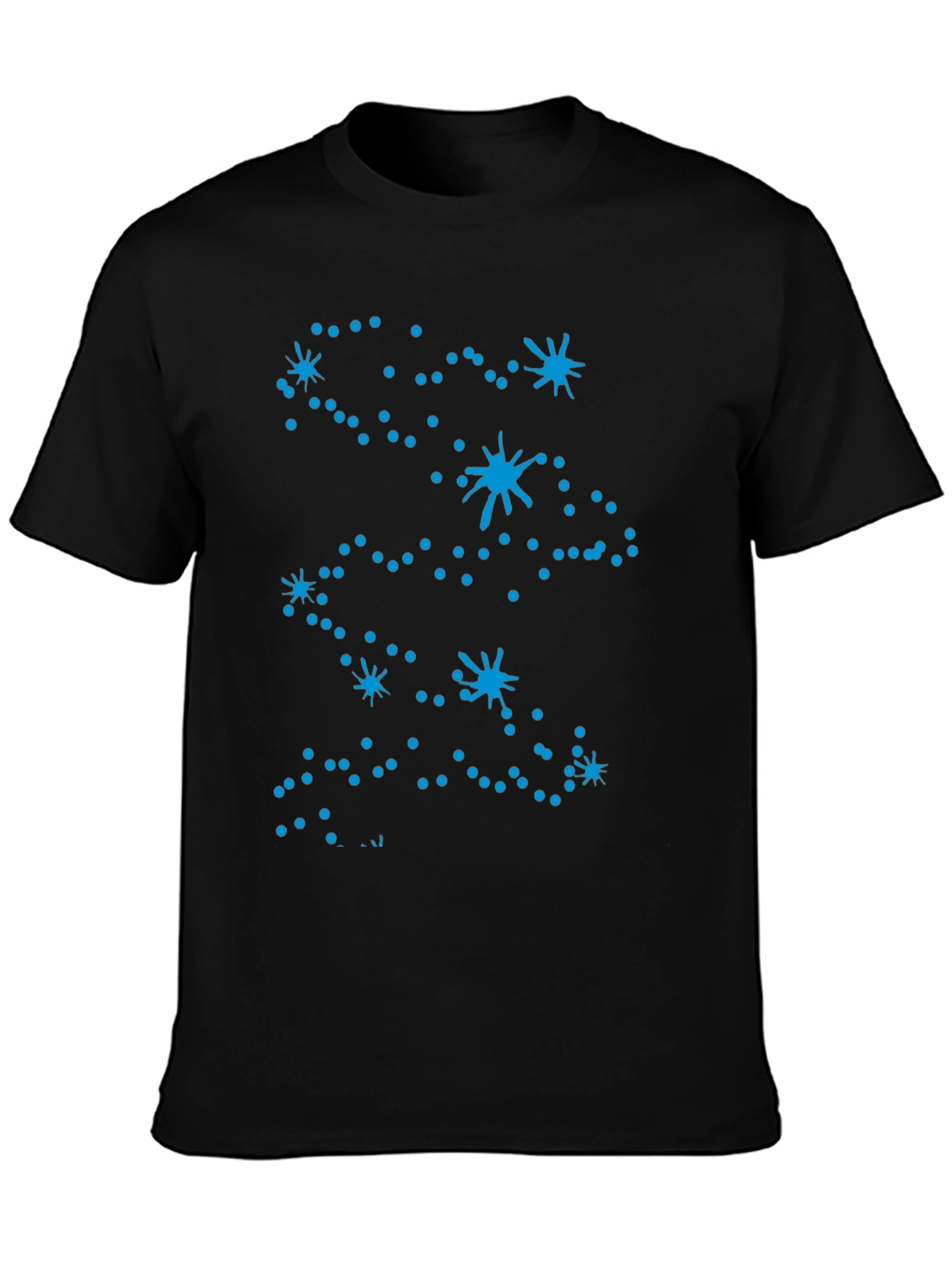 Celestial Constellation Print Black Tee