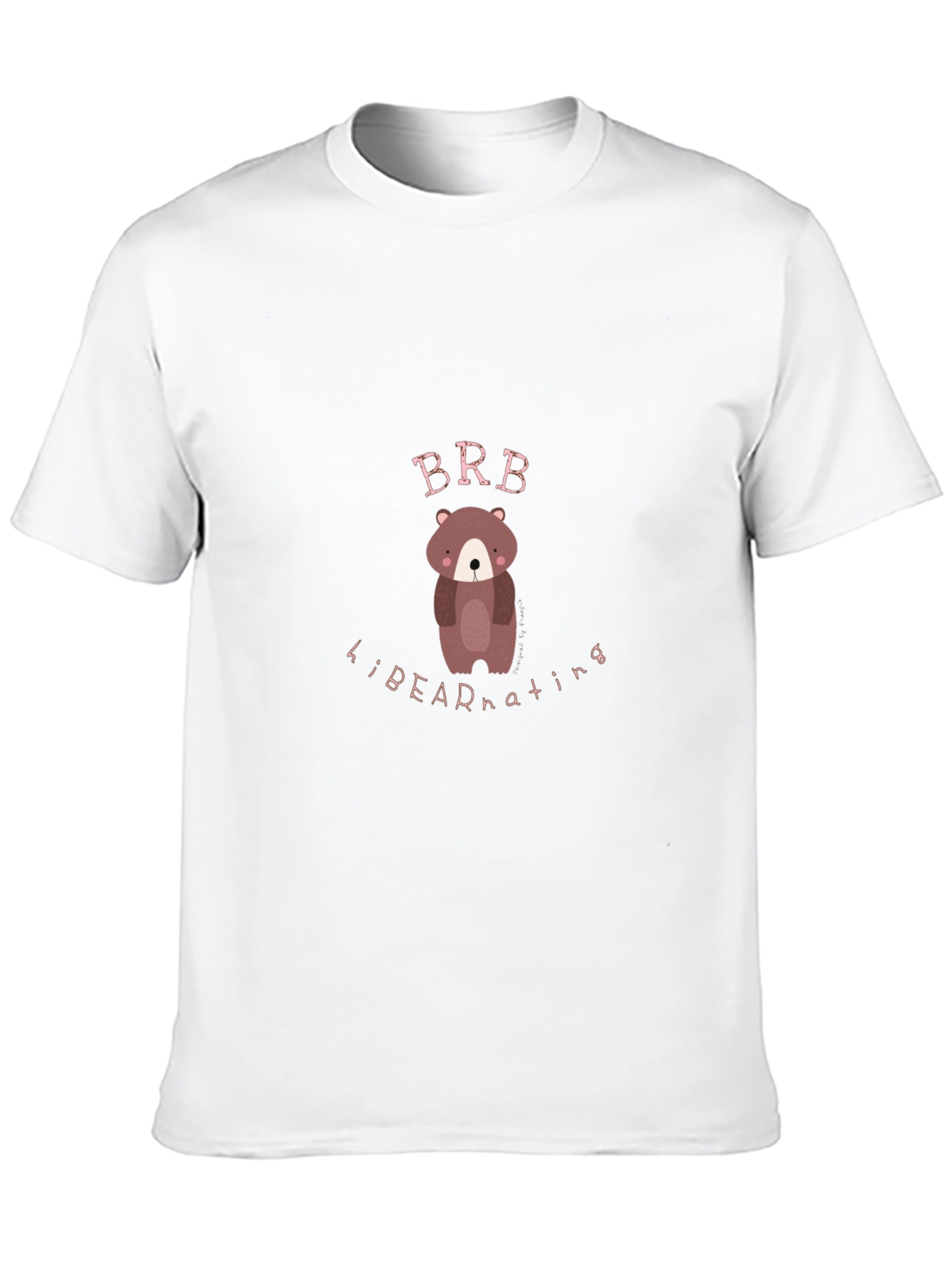 Bear Hibernating Black Graphic Tee