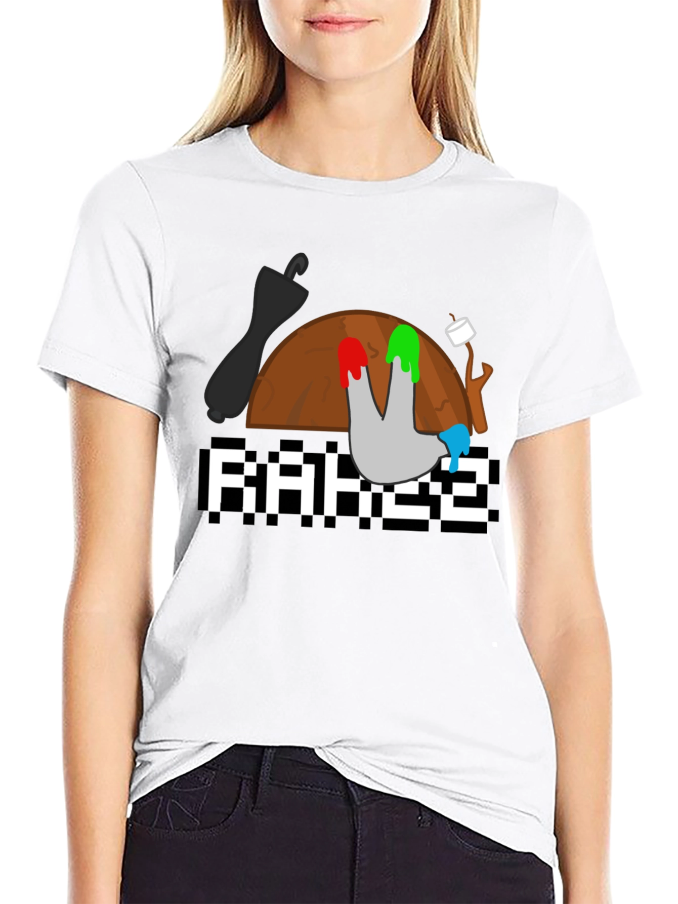 RAKEZ Tee - Camping Graphic Print Black T-Shirt