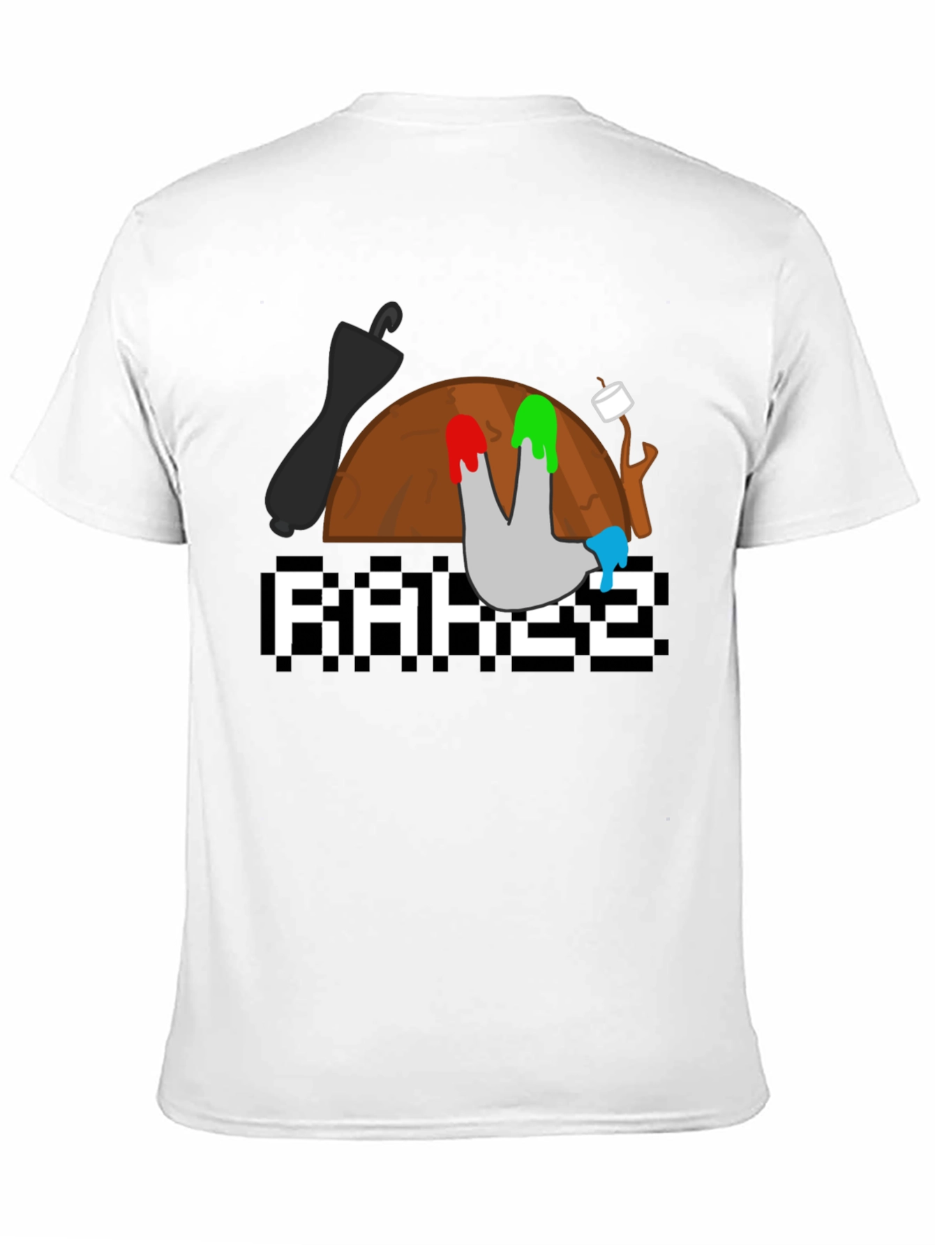RAKEZ Tee - Camping Graphic Print Black T-Shirt
