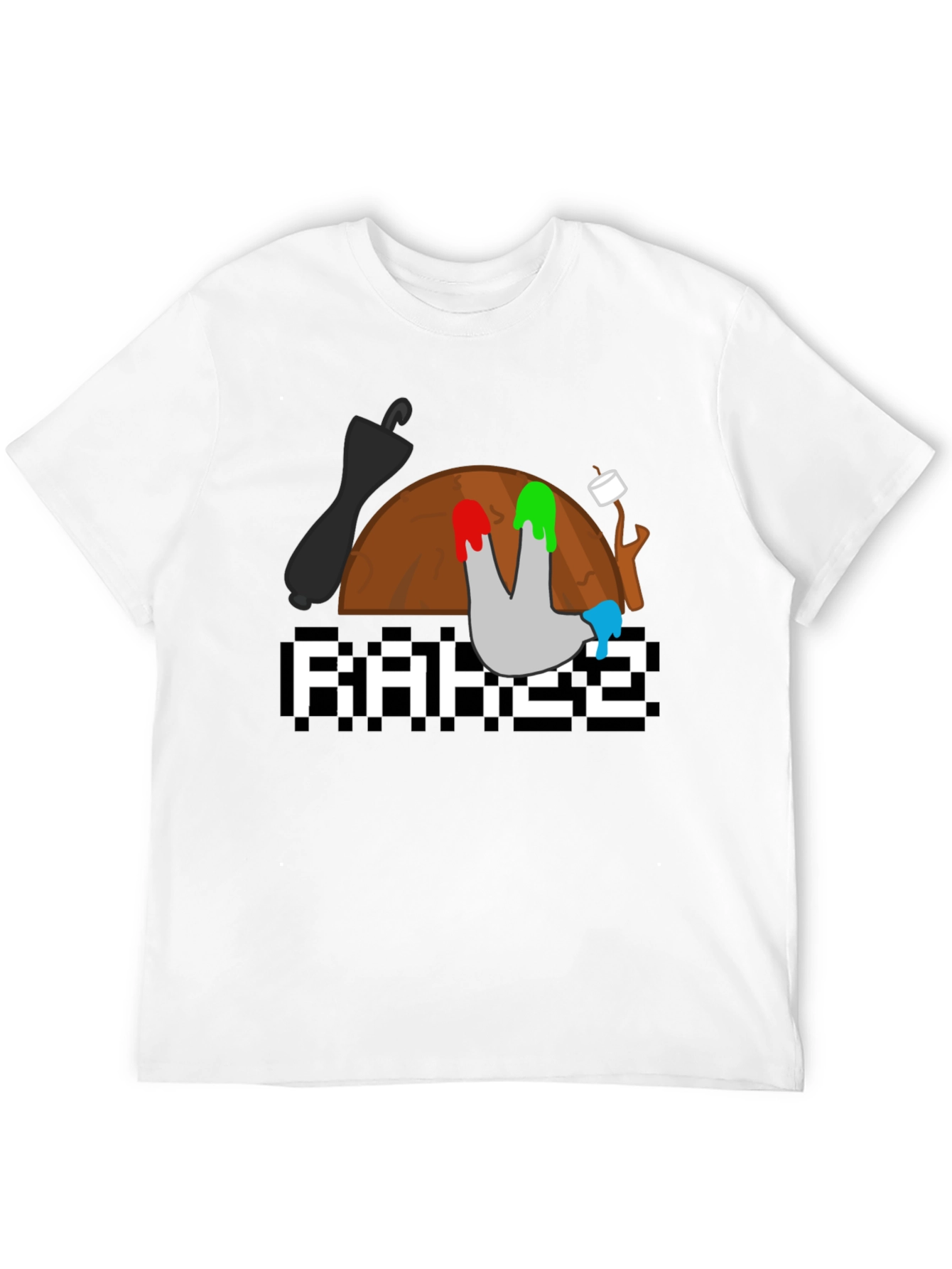 RAKEZ Tee - Camping Graphic Print Black T-Shirt
