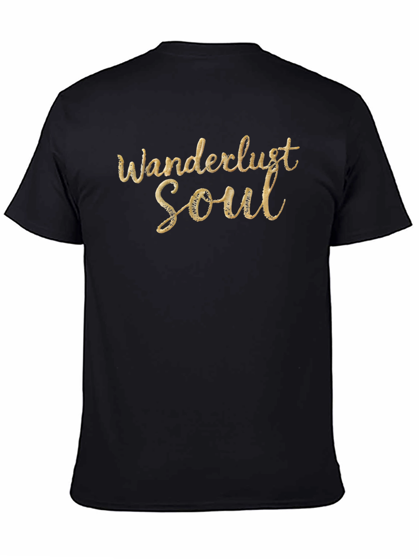 Wanderlust Soul Graphic Tee - Black Crew Neck