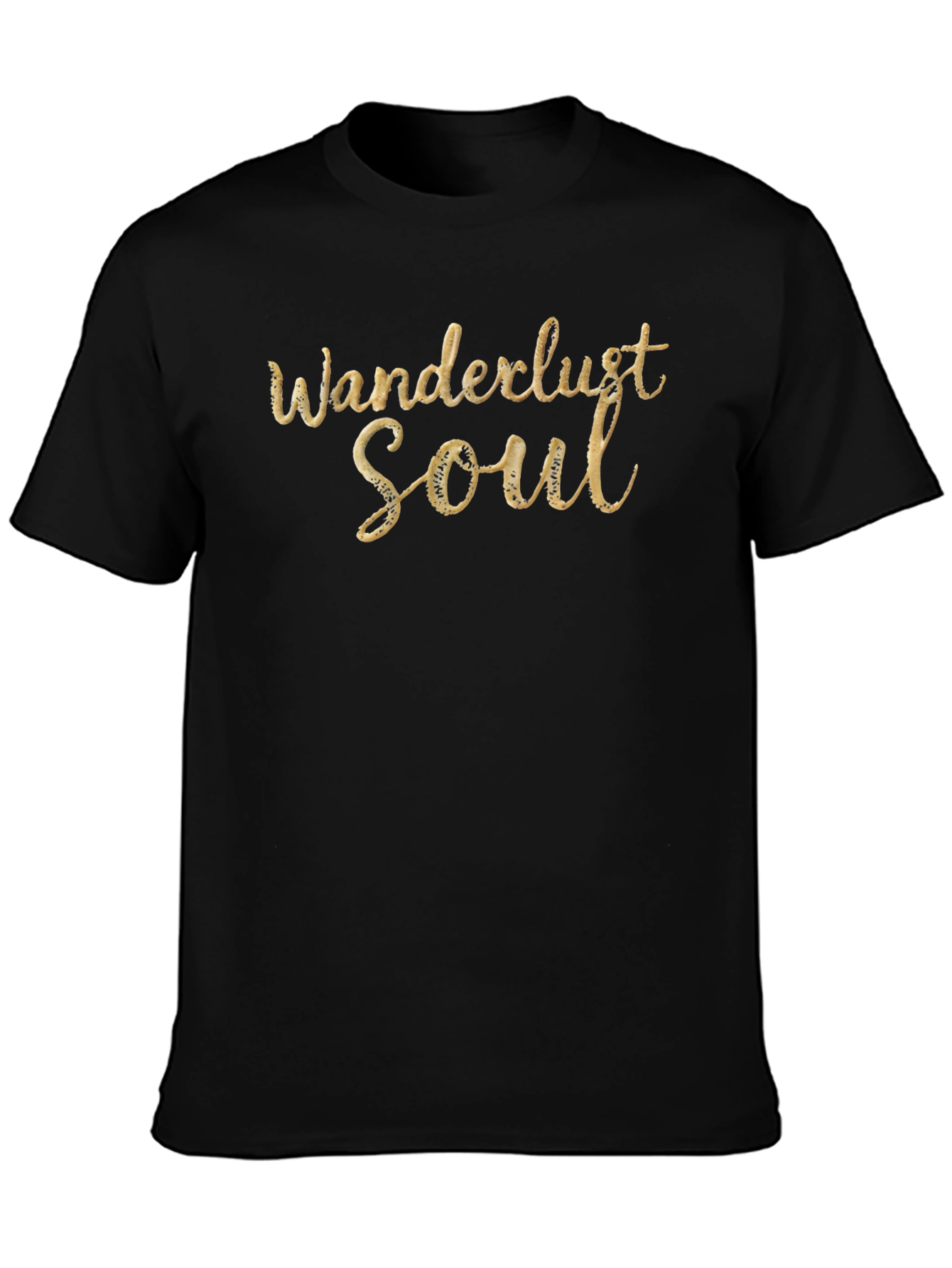 Wanderlust Soul Graphic Tee - Black Crew Neck