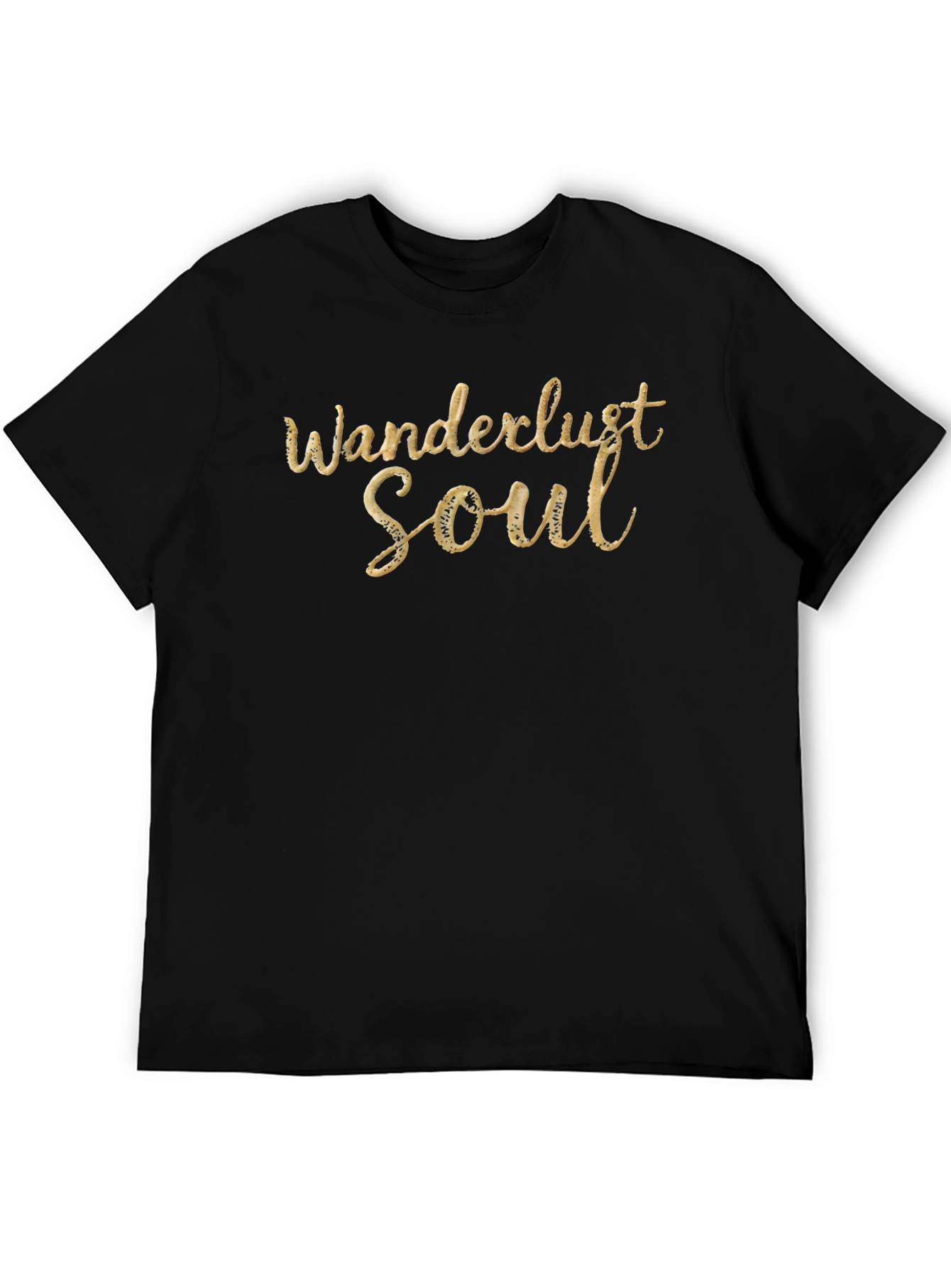 Wanderlust Soul Graphic Tee - Black Crew Neck