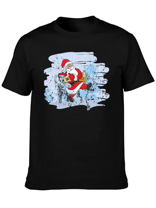 Santa on Scooter Graphic Tee - Holiday Cheer