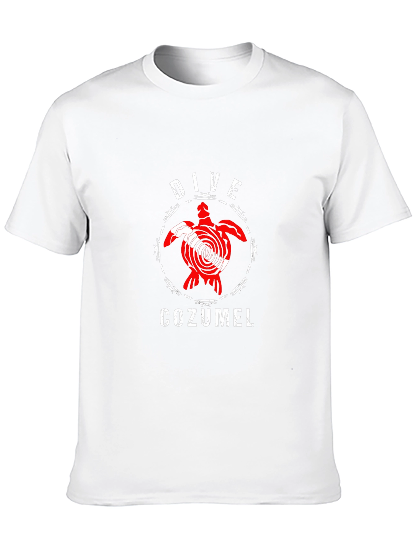 Dive Cozumel Black T-Shirt - Turtle Design