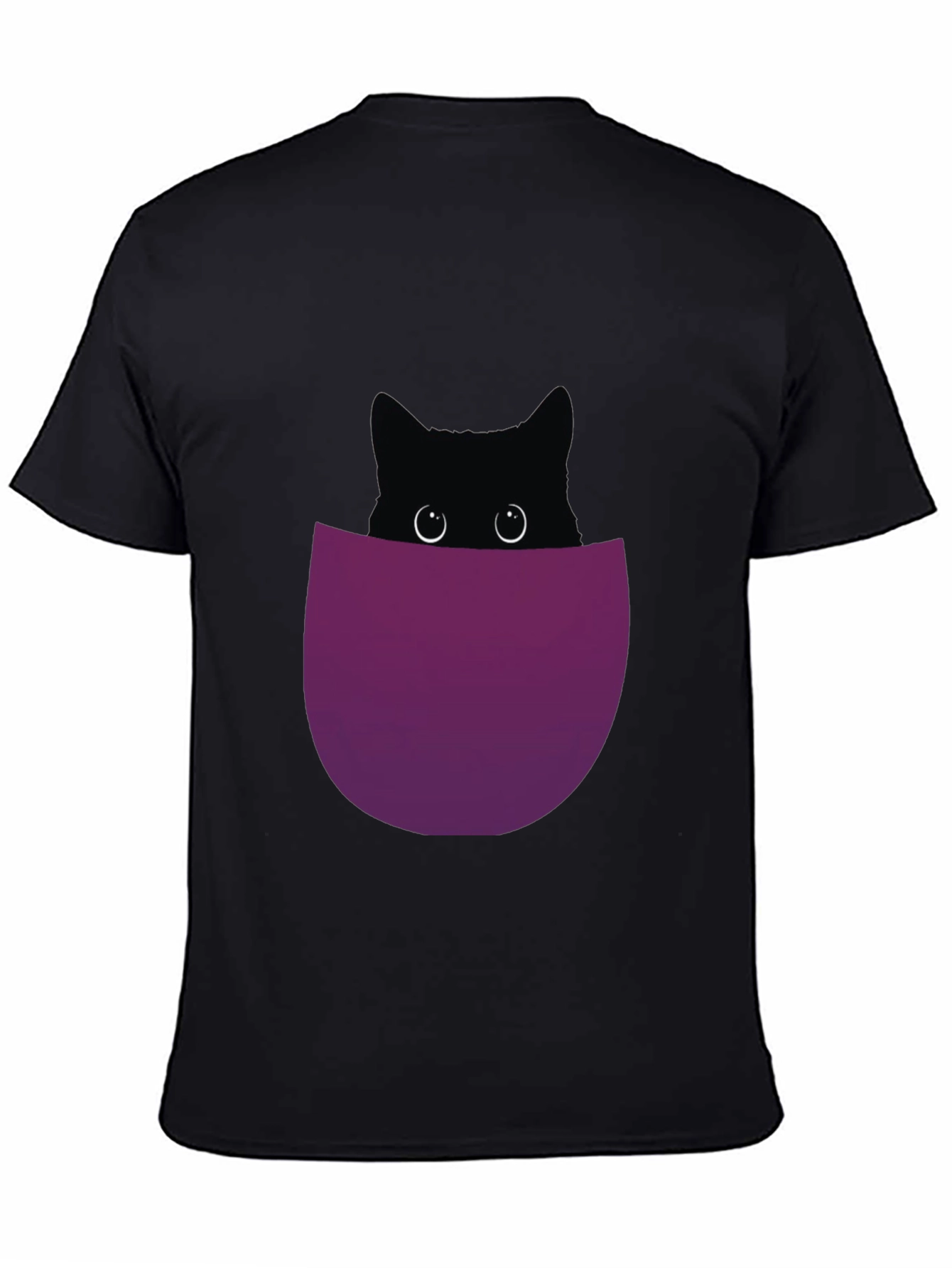 Black Cat Pocket T-Shirt - Mens Graphic Tee