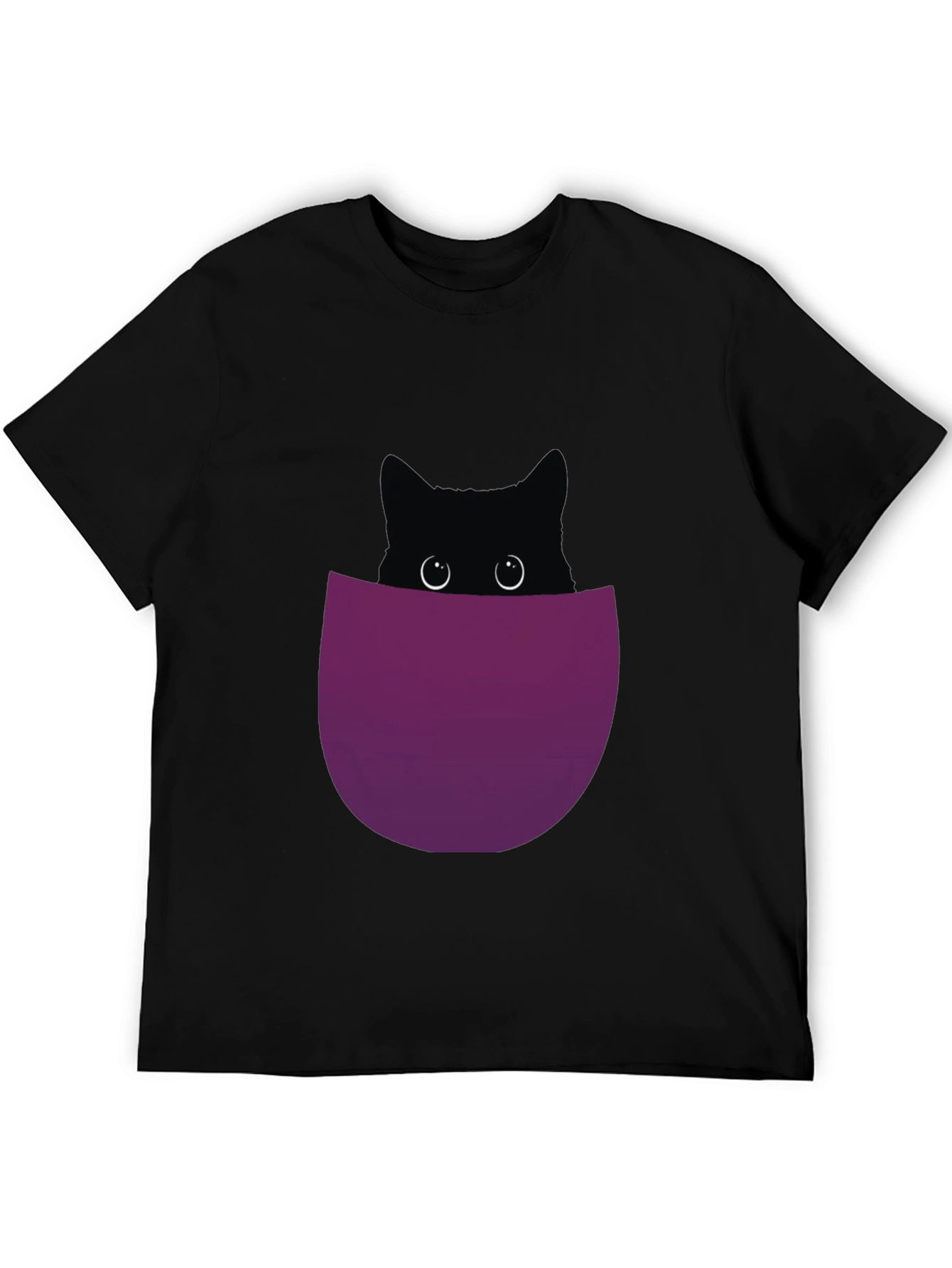 Black Cat Pocket T-Shirt - Mens Graphic Tee