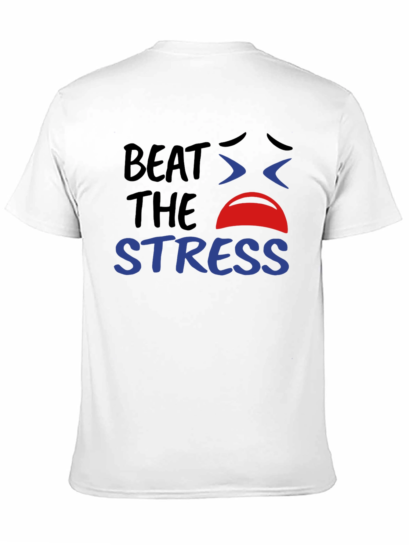 Beat the Stress Graphic T-Shirt - Black Cotton Tee