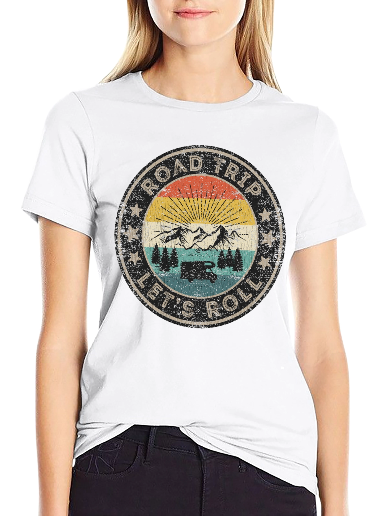 Road Trip Lets Roll Graphic Tee
