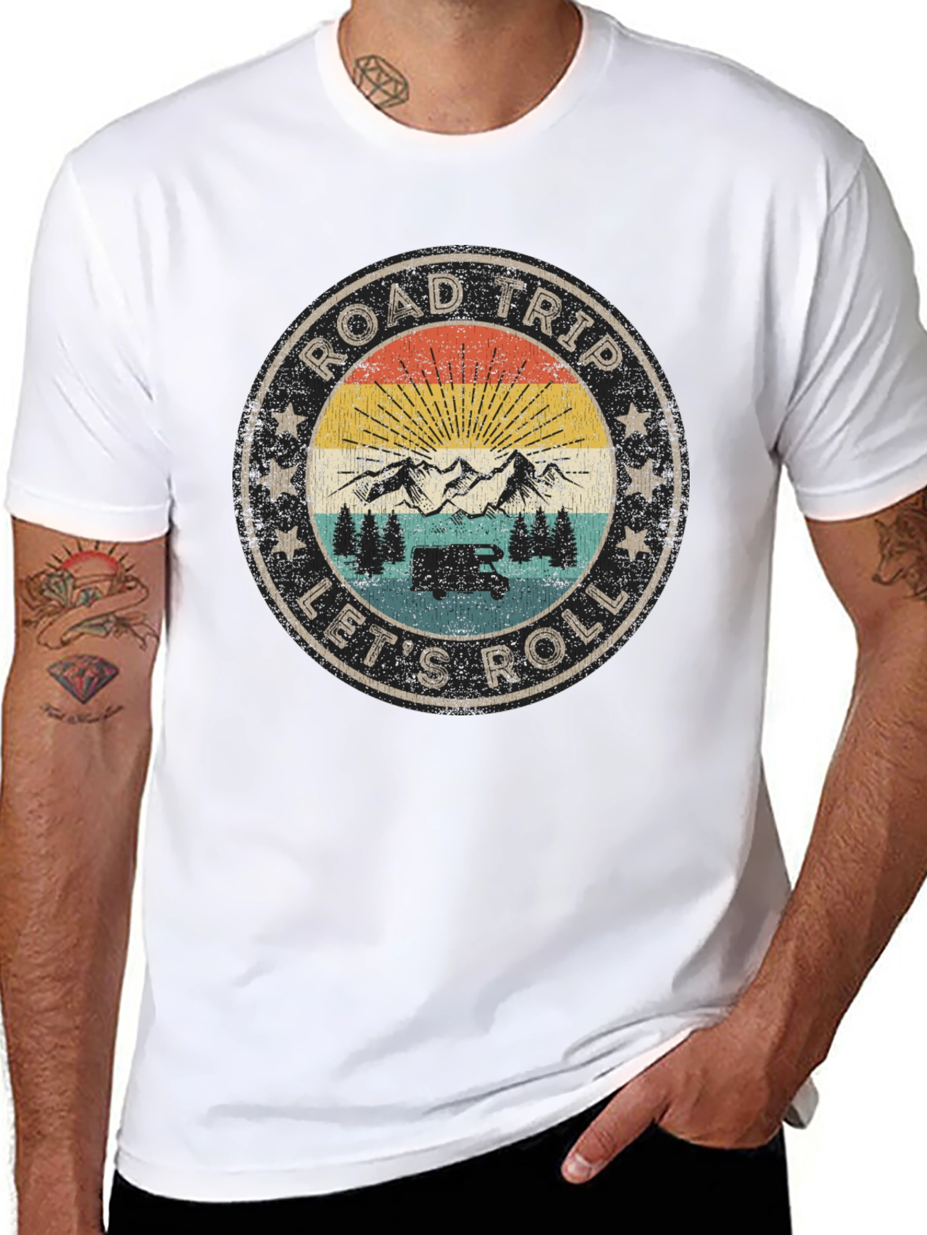 Road Trip Lets Roll Graphic Tee