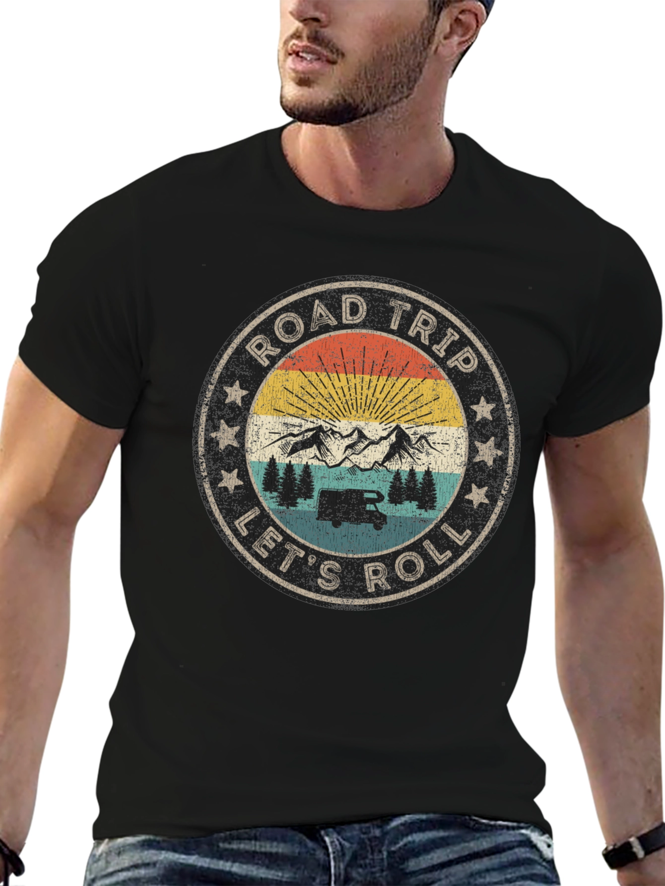 Road Trip Lets Roll Graphic Tee