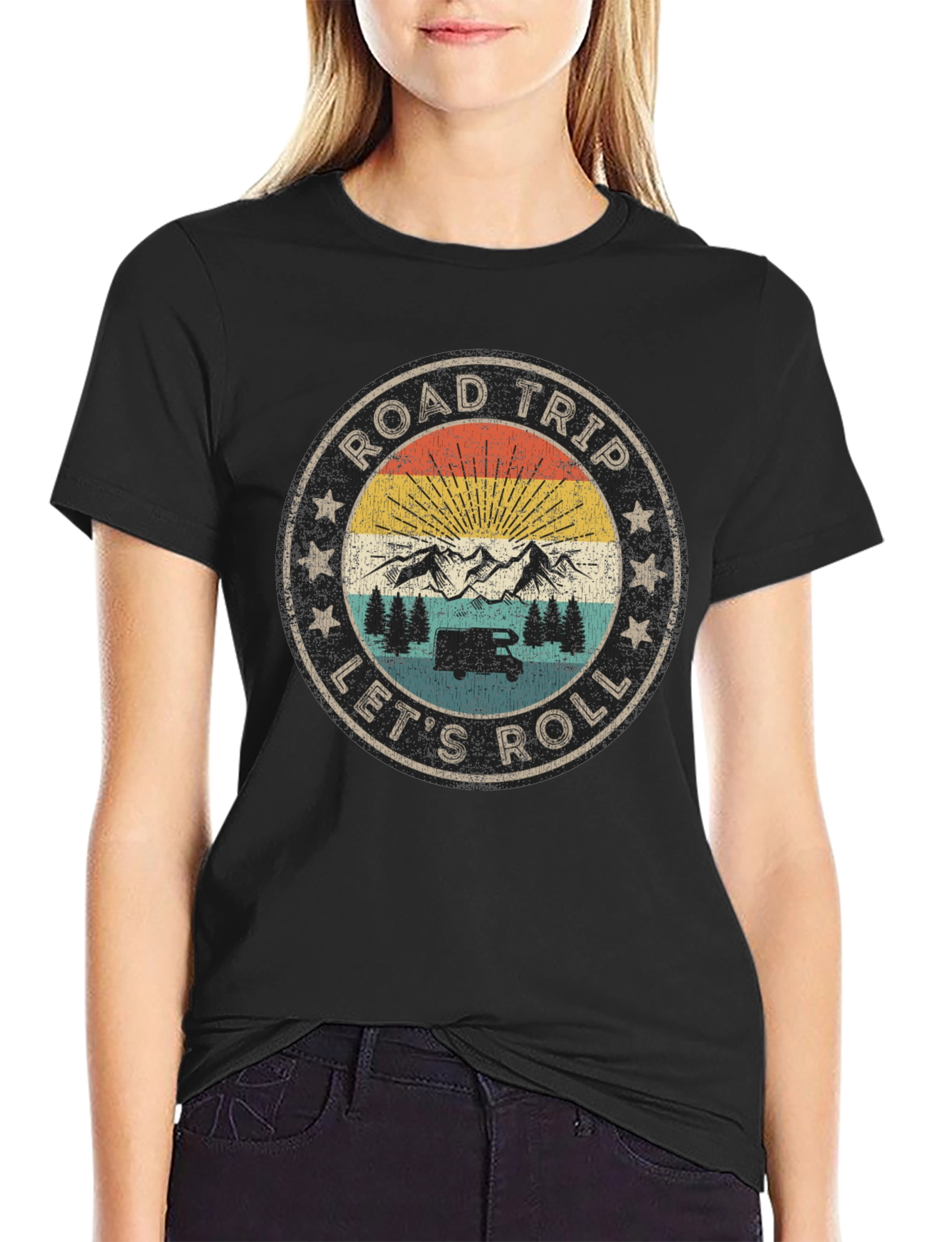 Road Trip Lets Roll Graphic Tee