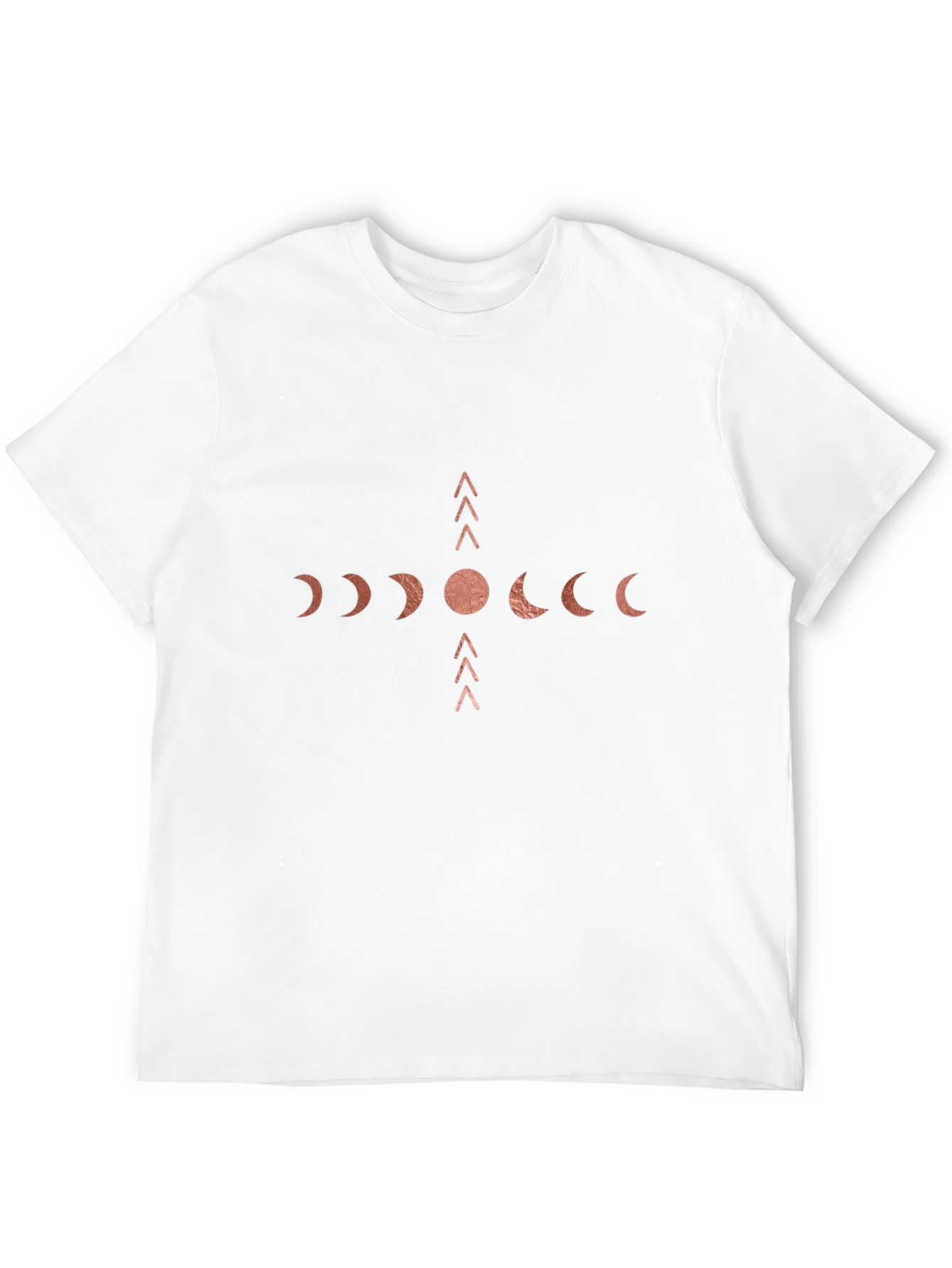 Mens Black Moon Phase Graphic T-Shirt