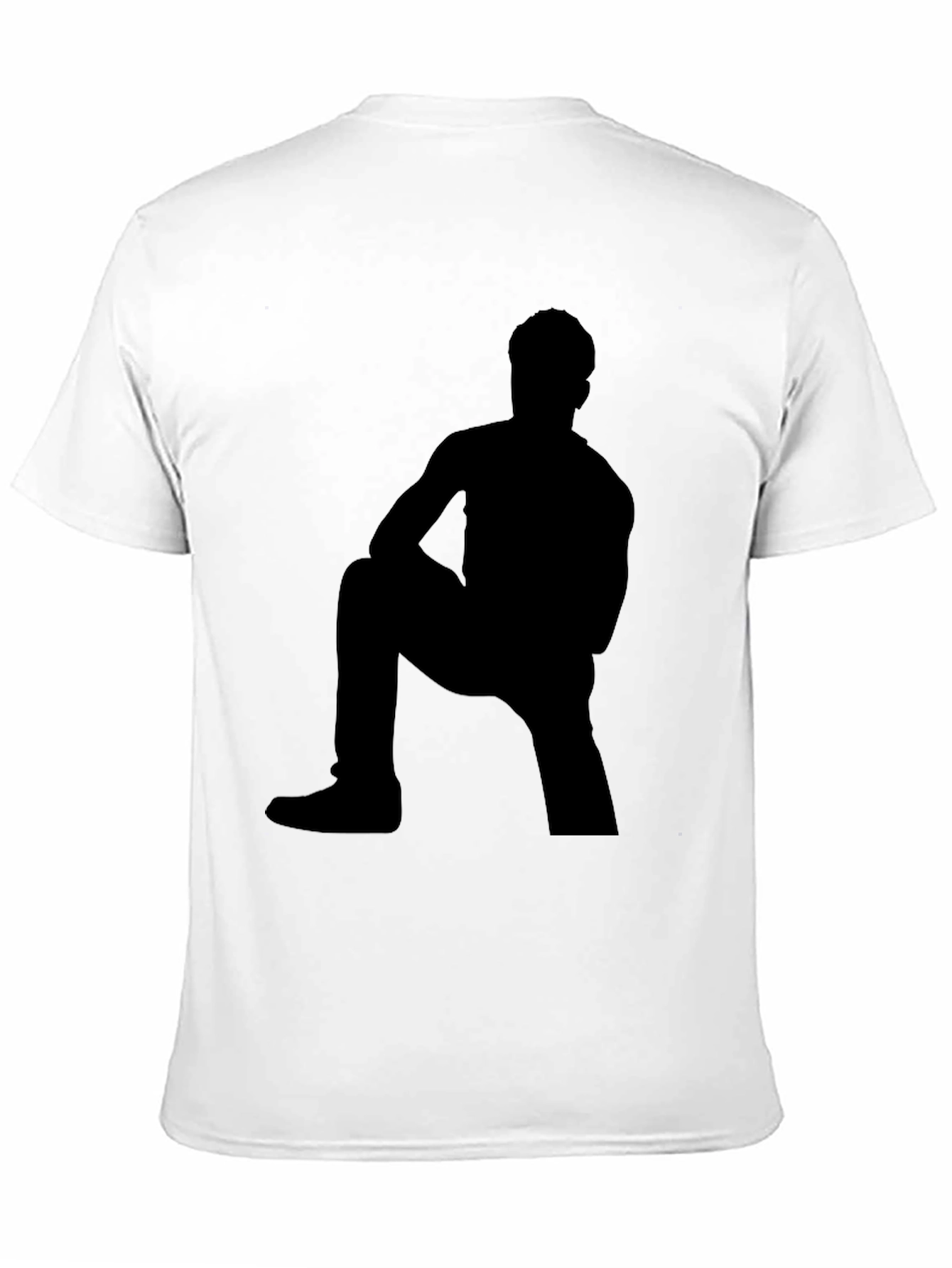 Shadow Figure Graphic Tee - Black Cotton Shirt