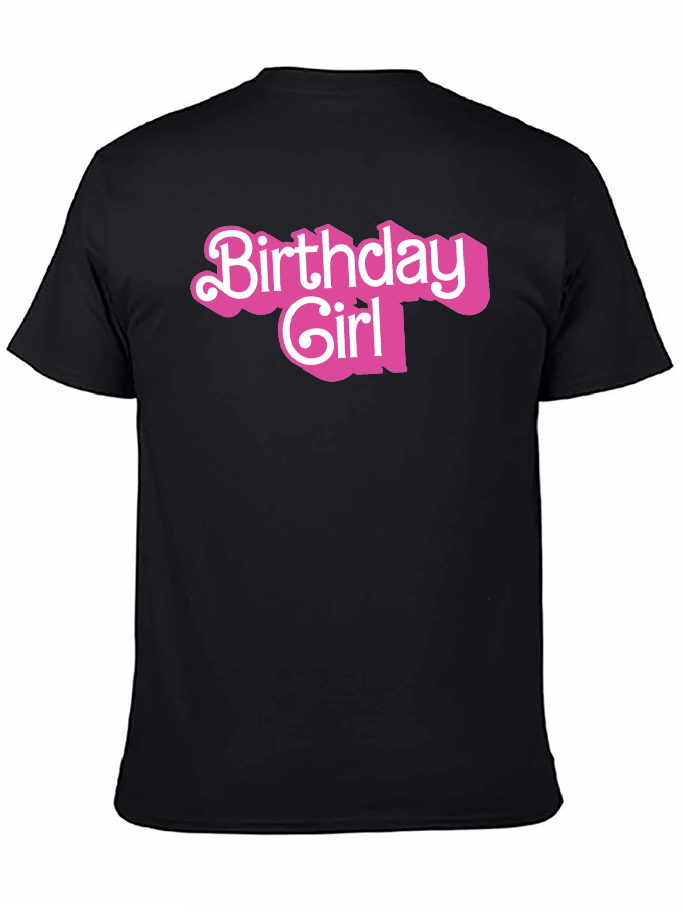 Birthday Girl Graphic Tee - Black Cotton Shirt