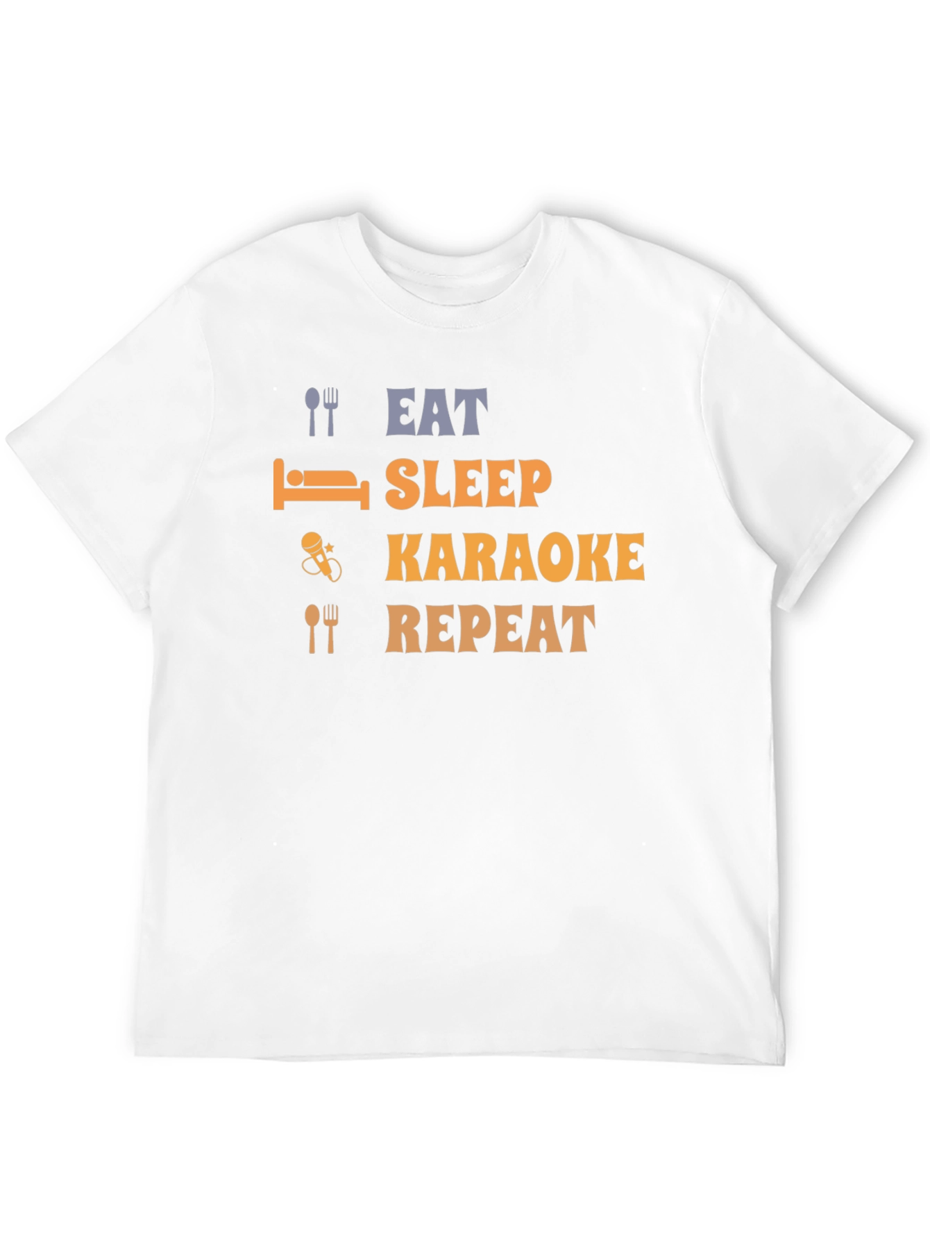 Eat Sleep Karaoke Repeat Black T-Shirt