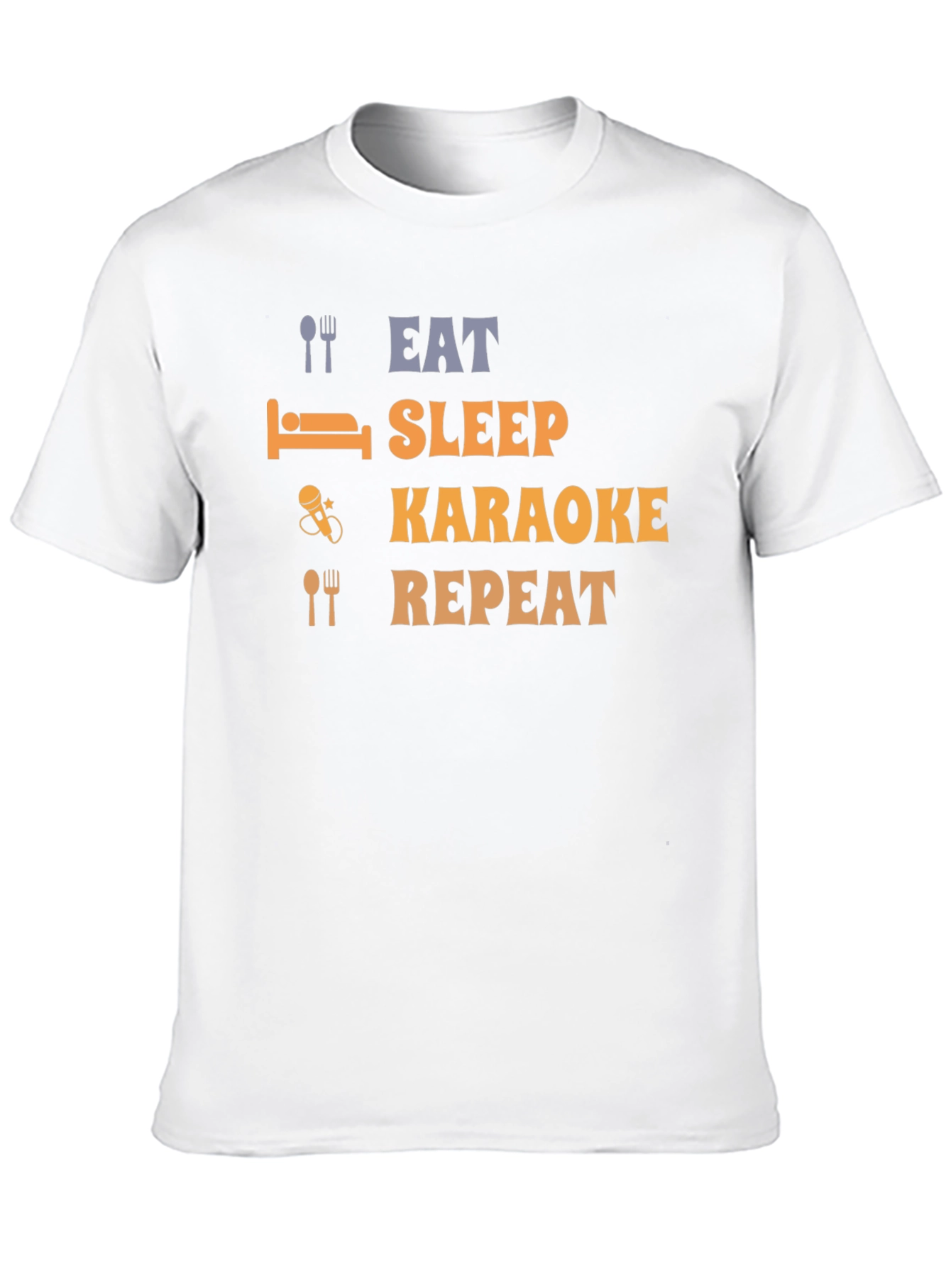 Eat Sleep Karaoke Repeat Black T-Shirt