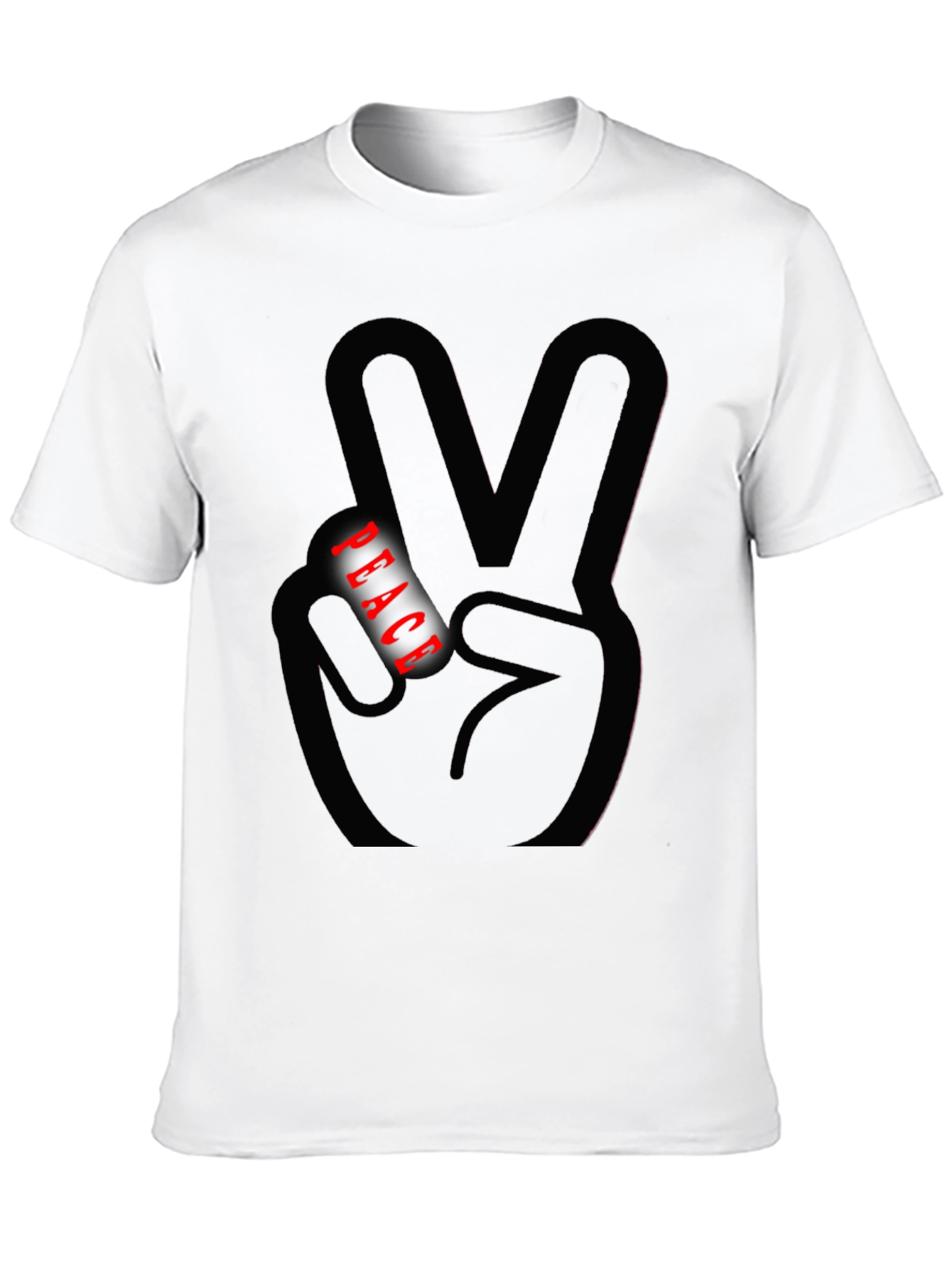 Peace Sign Graphic Tee - Black