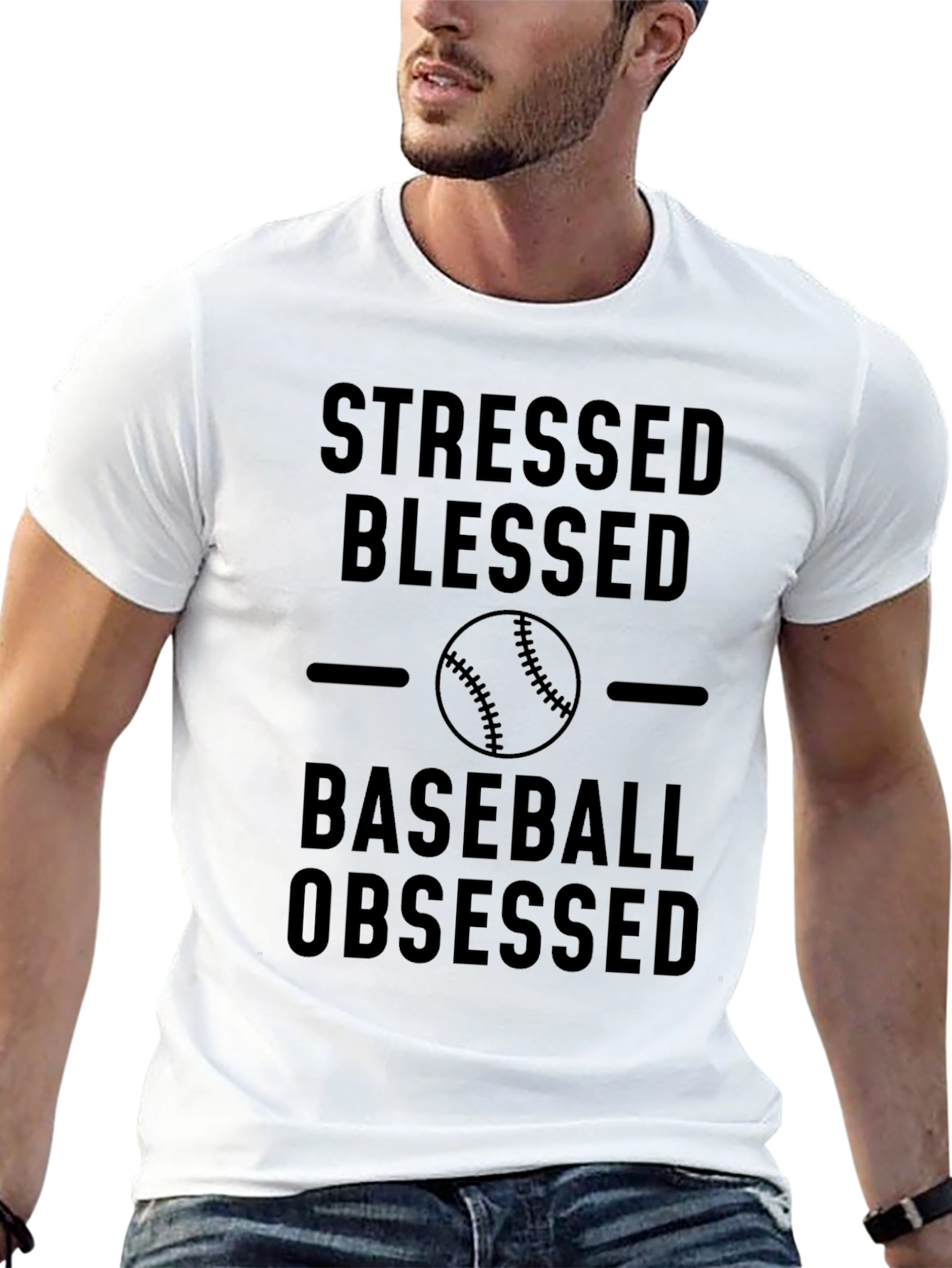 Stressed Blessed Baseball Obsessed T-Shirt
