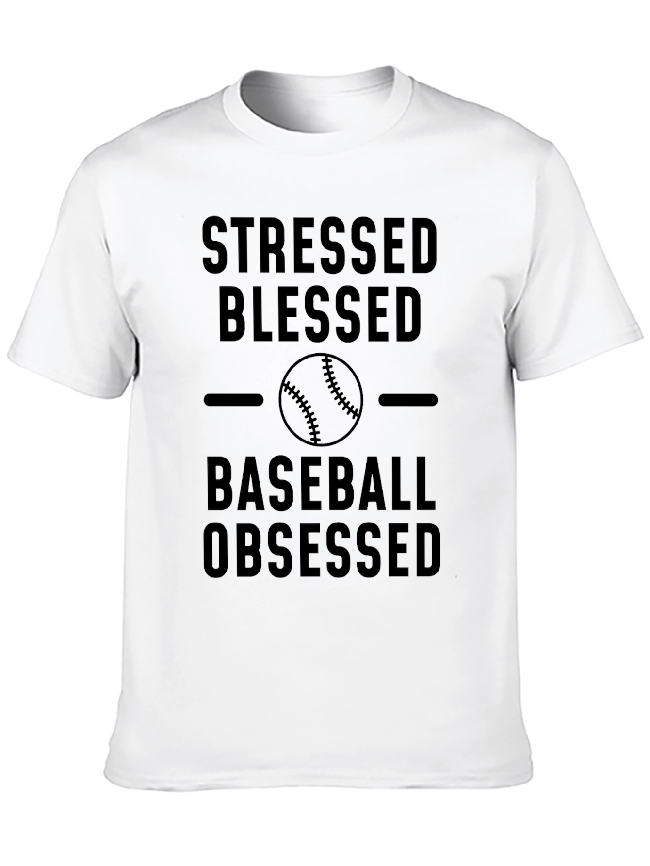Stressed Blessed Baseball Obsessed T-Shirt