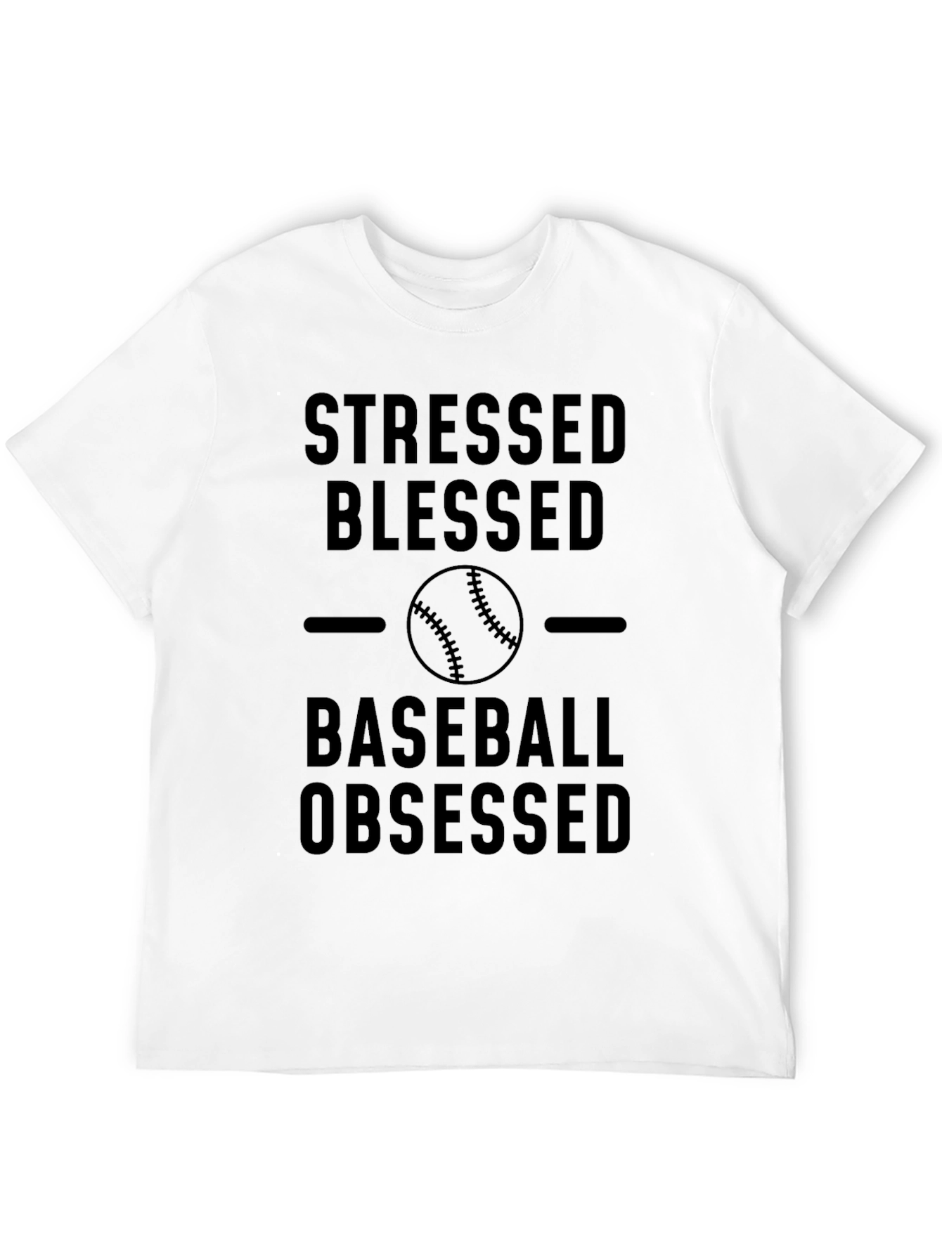 Stressed Blessed Baseball Obsessed T-Shirt