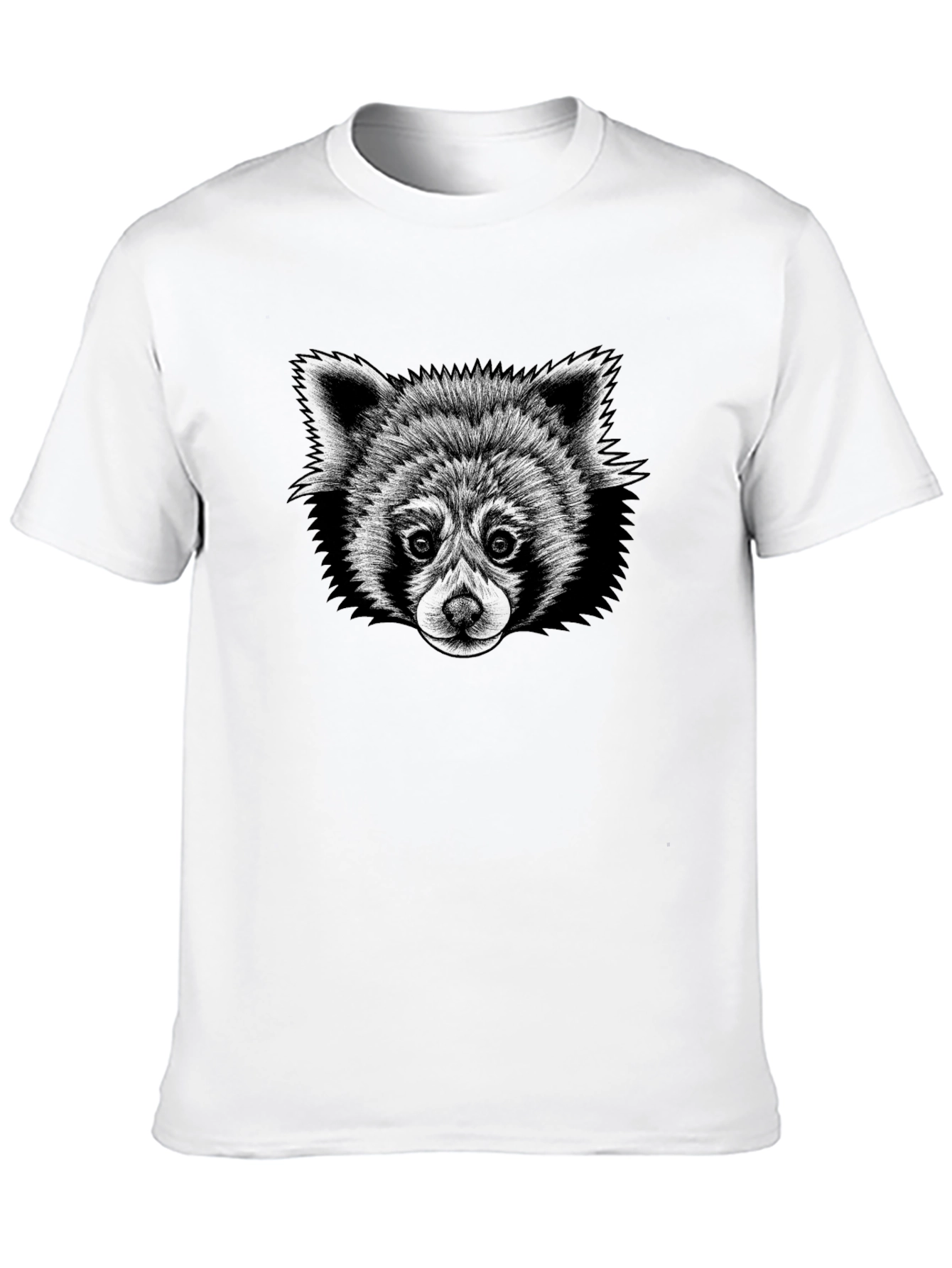 Red Panda Graphic Tee - Soft Black T-Shirt