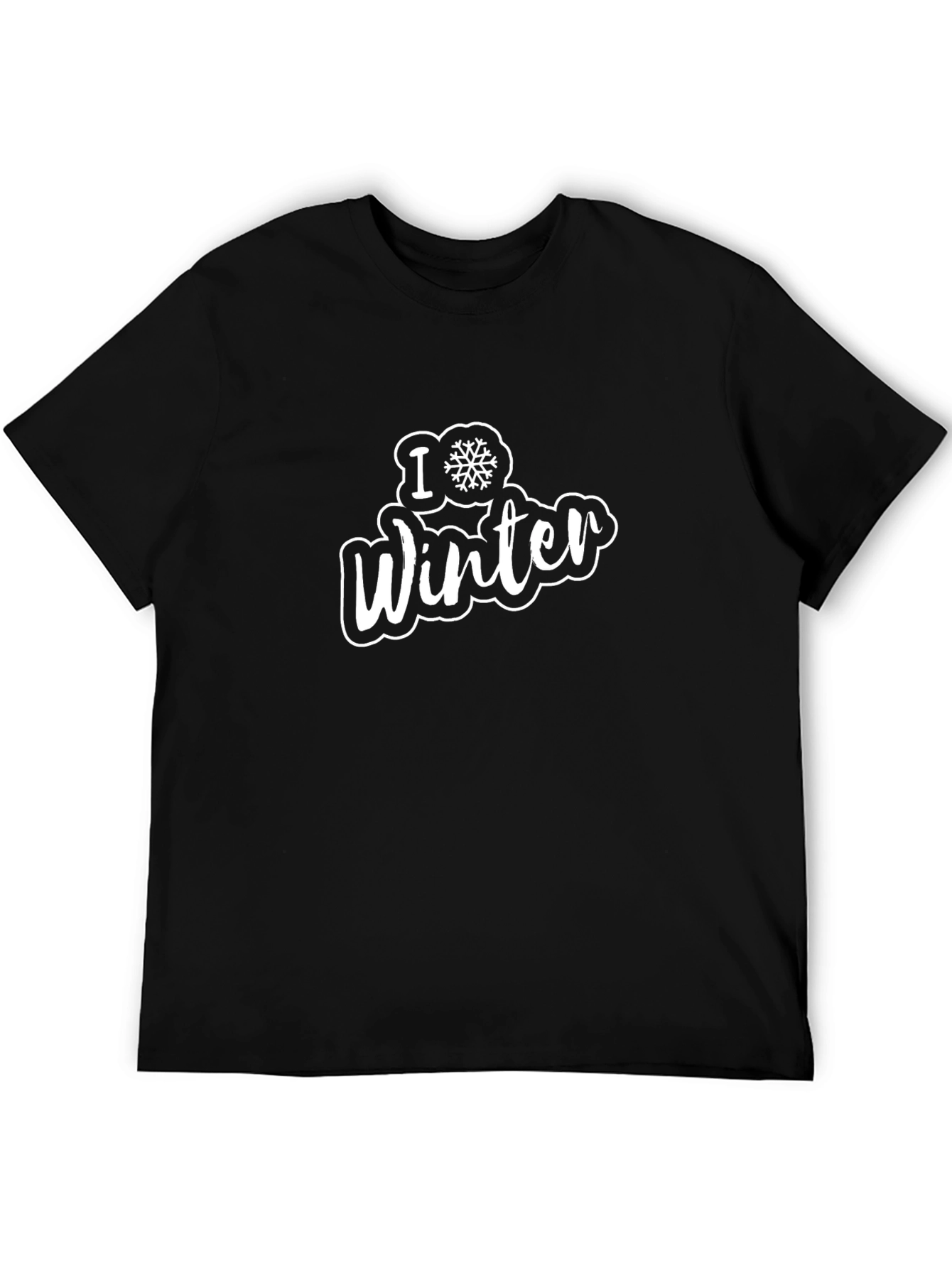 I Love Winter Black Graphic Tee