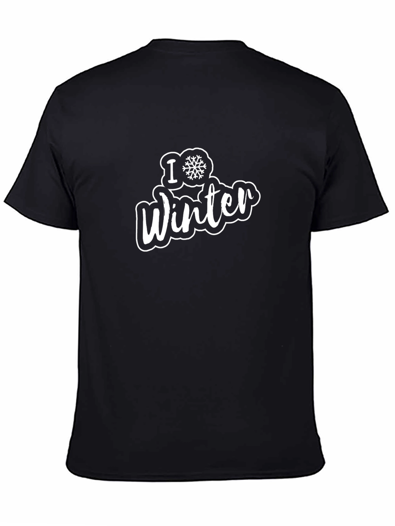 I Love Winter Black Graphic Tee