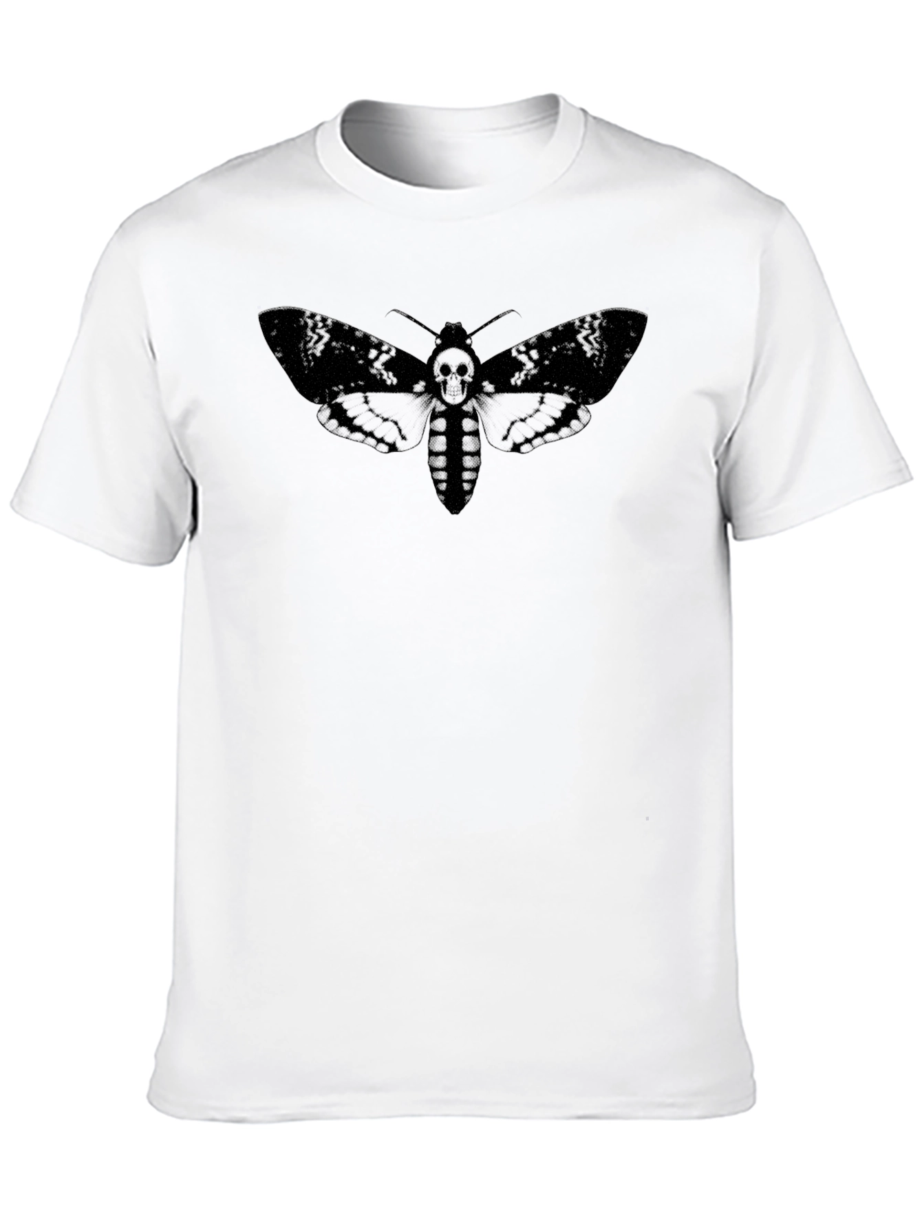 Moth Skull Graphic Tee - Dark Aesthetic T-Shirt