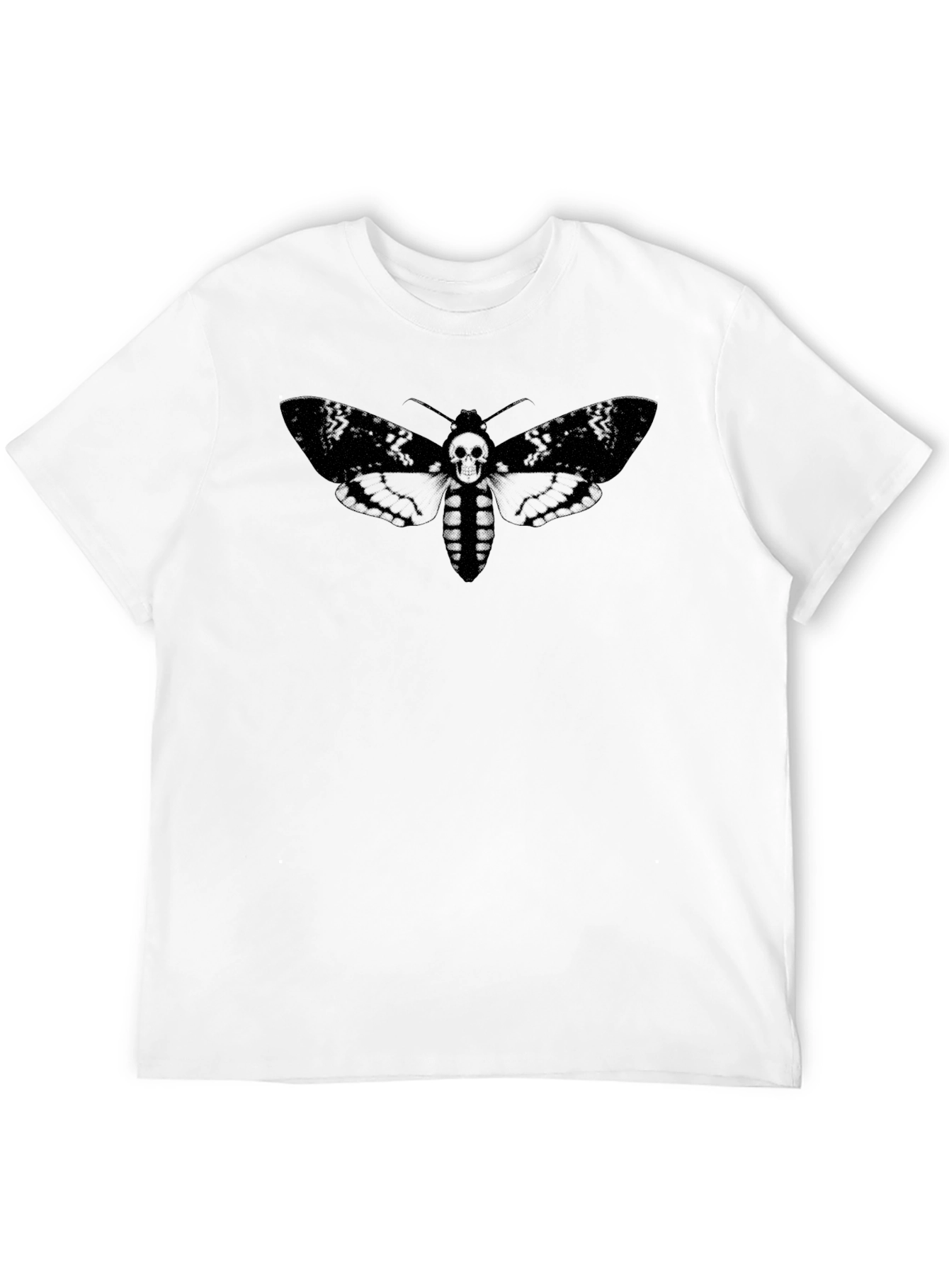 Moth Skull Graphic Tee - Dark Aesthetic T-Shirt