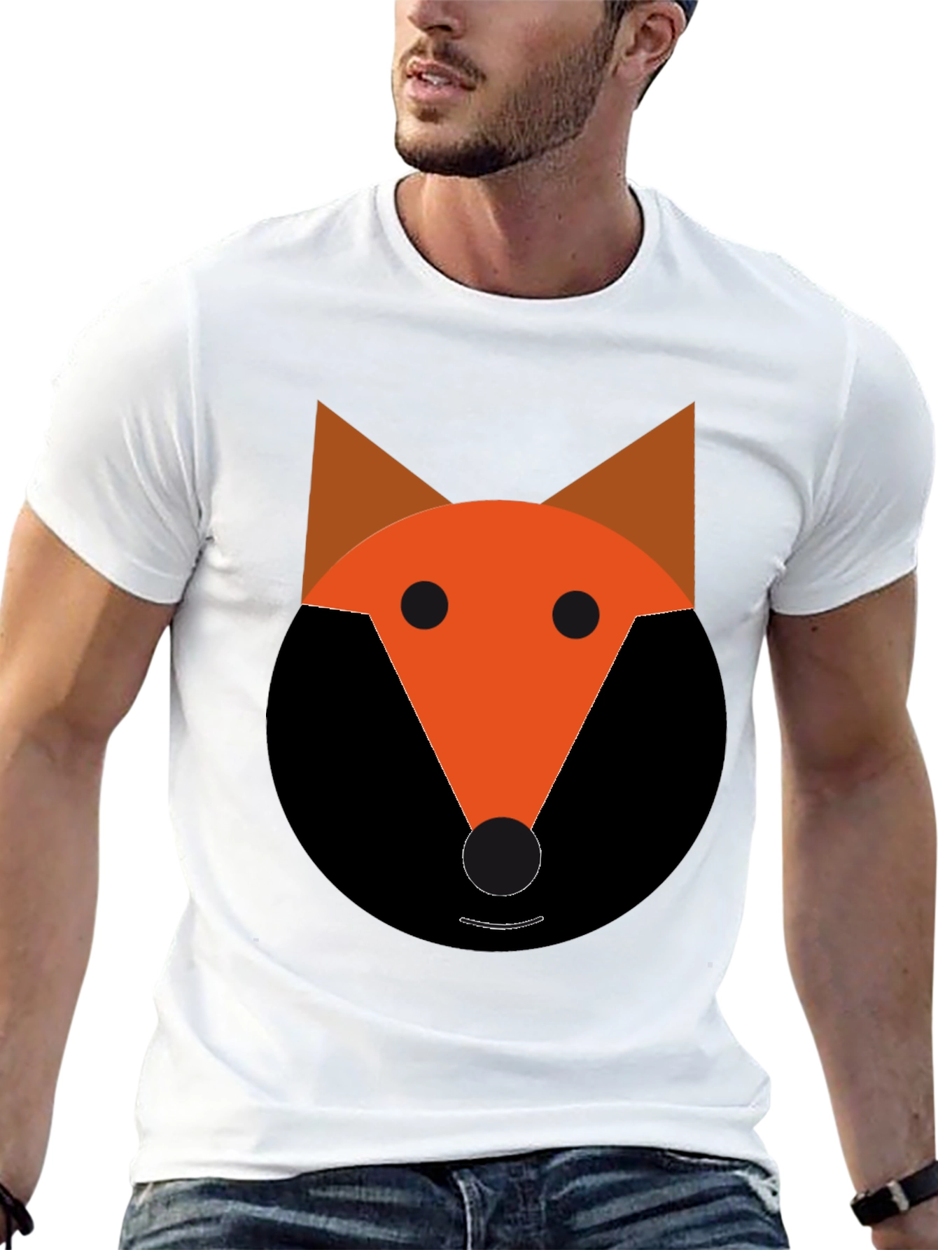 Fox Graphic Tee - Black Cotton Blend