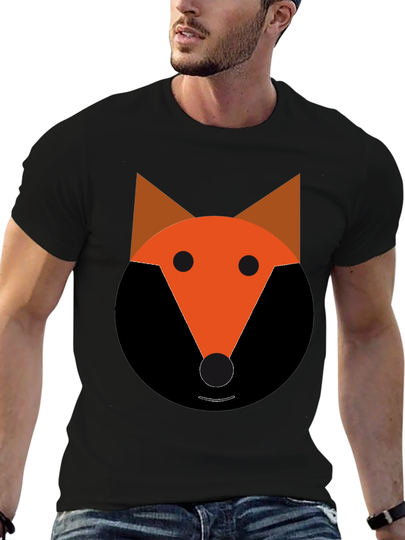 Fox Graphic Tee - Black Cotton Blend